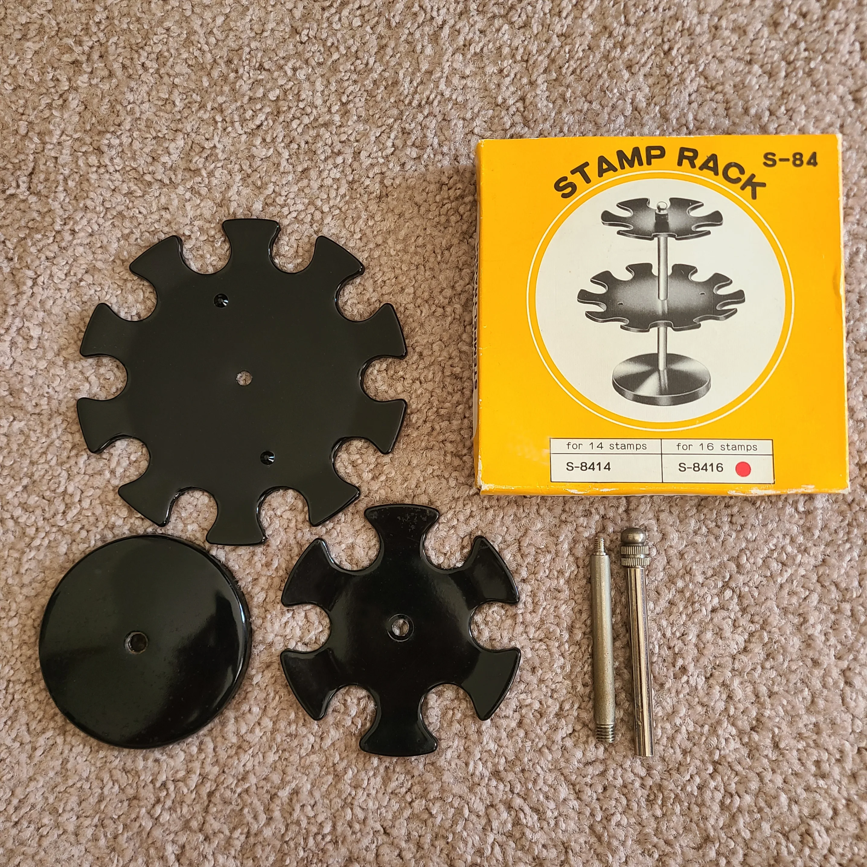 Metal Stamp Rack, 2 tiers, holds up to 16 stamps image indicator(3)