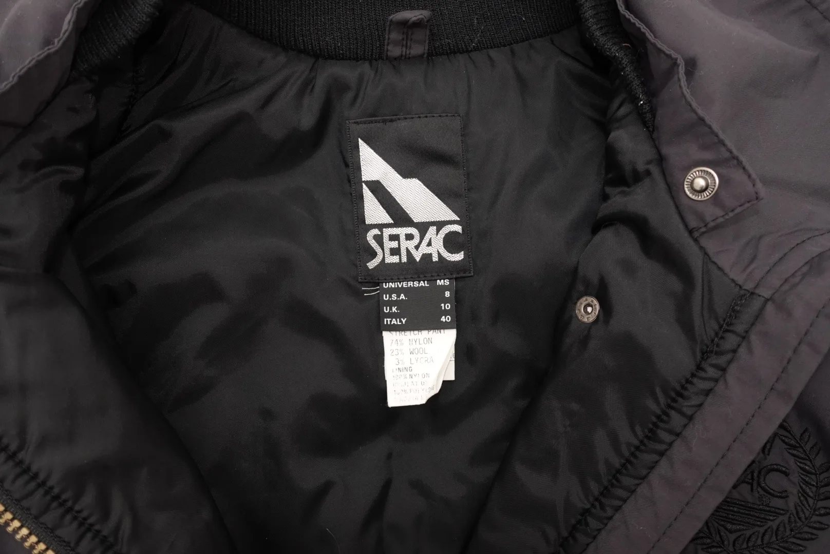 Vintage Retro 80s Serac Navy Ski Bunny Suit Snowsuit One Piece image indicator(5)