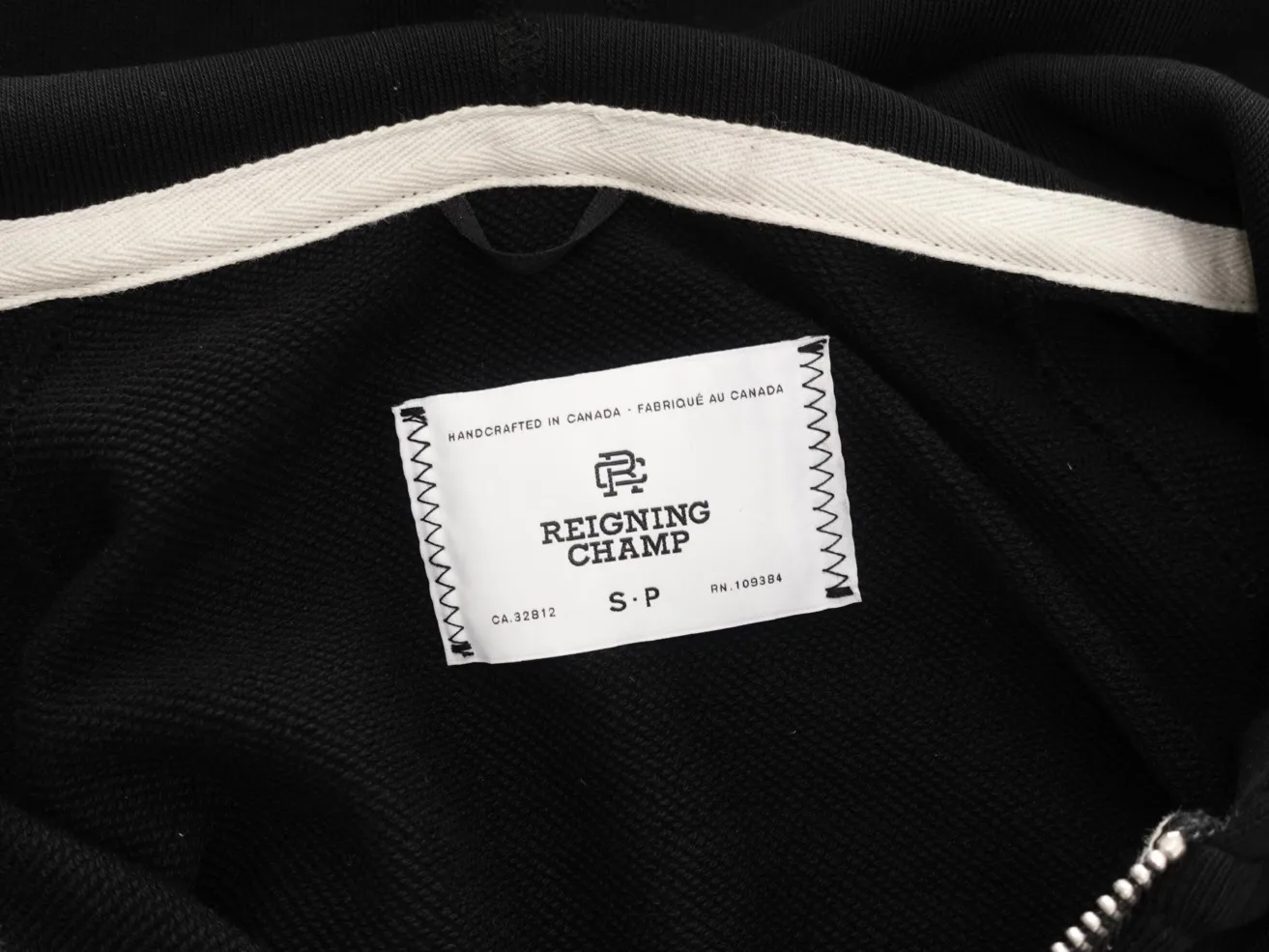 Reigning Champ Black Terry Full Zip Hoodie - S image indicator(3)