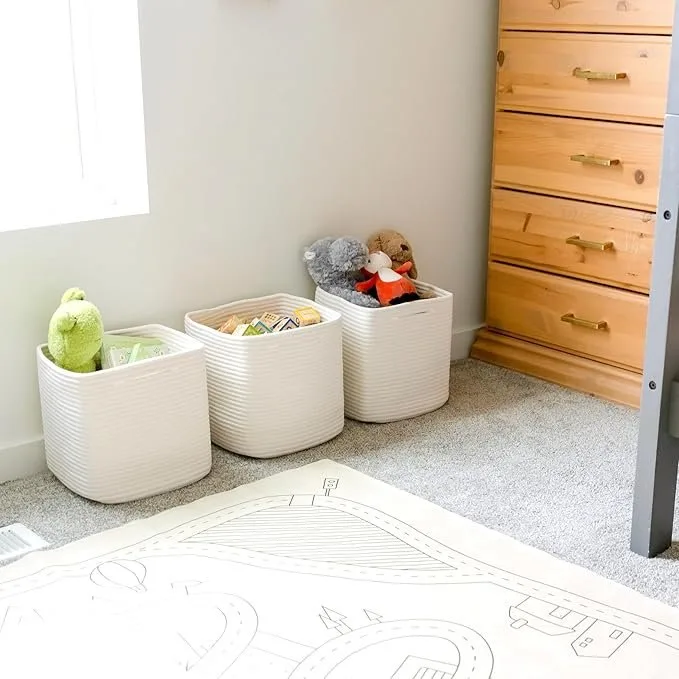 New! NaturalCozy 3-Pack 13" Cube Storage Bins thumbnail