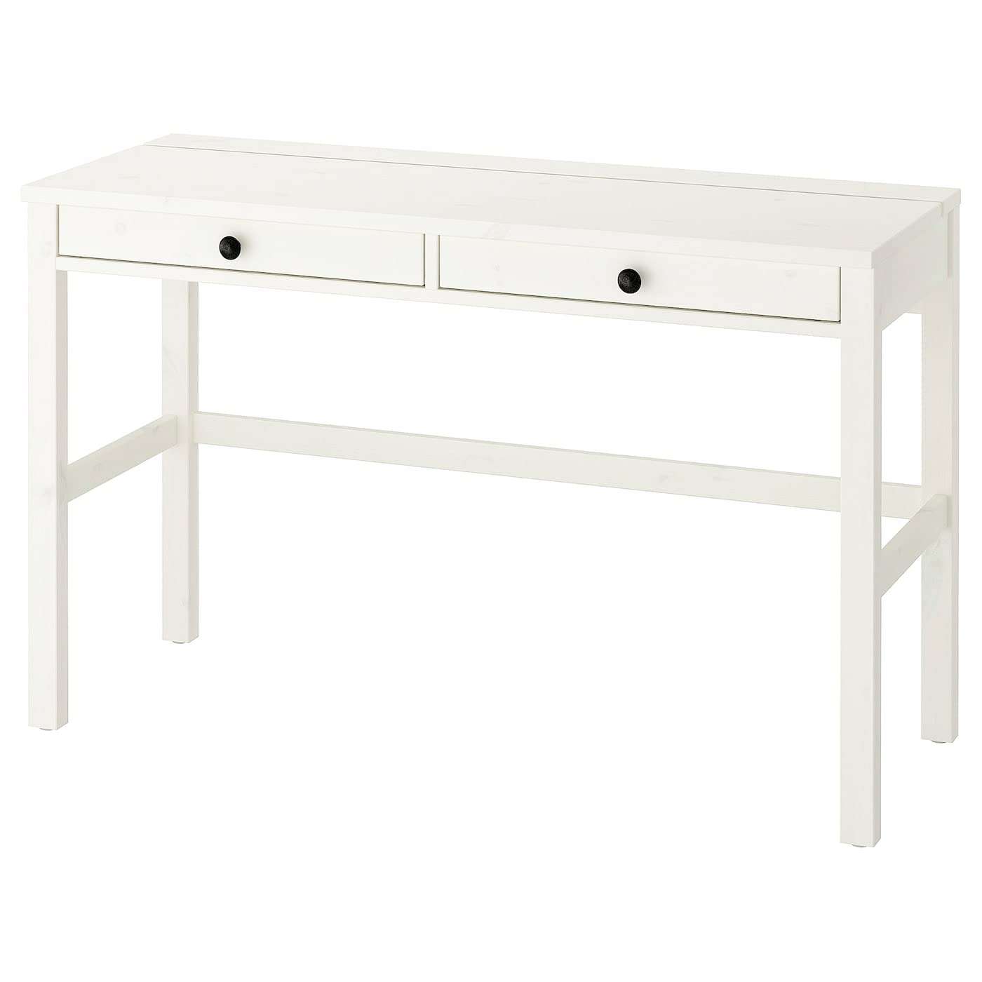 Hemnes IKEA Desk - White with 2 drawers & glass top