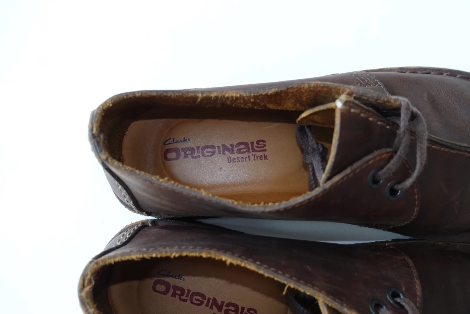 Clarks Desert Trek Leather Shoes Brown - Mens US 8.5 image indicator(2)