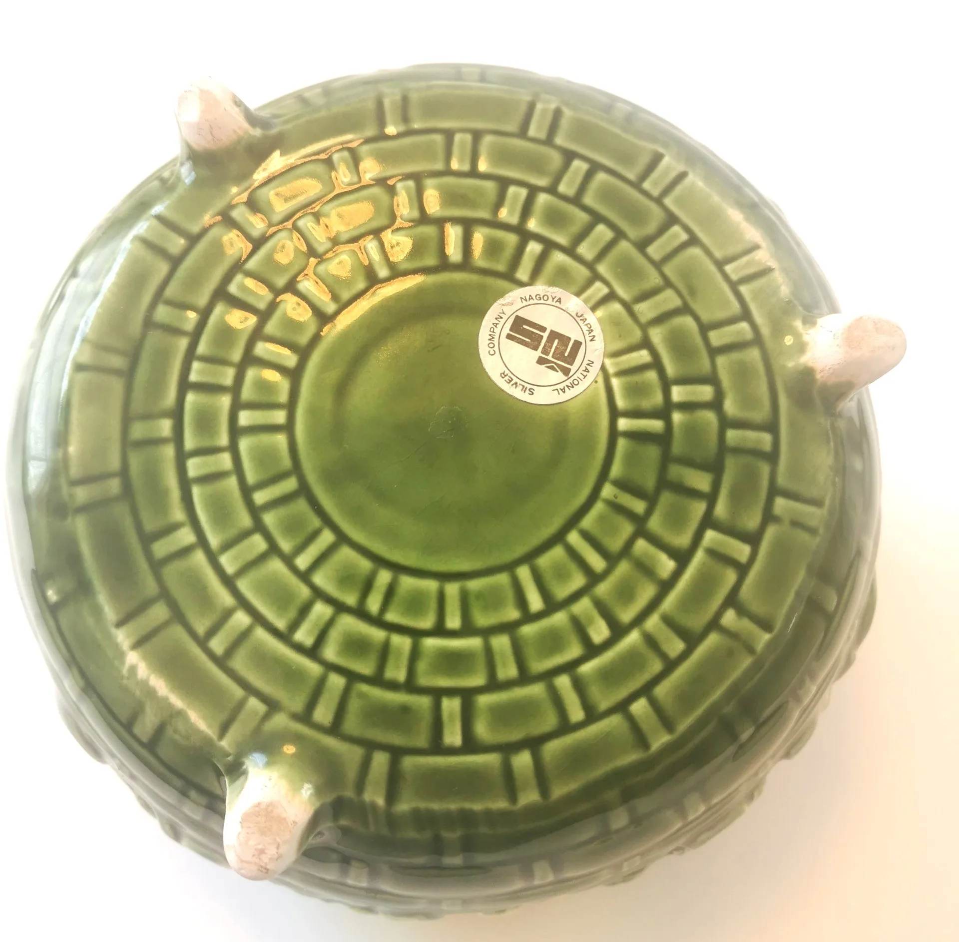 Tea Pot National Silver Company Nagoya Japan Vintage Botanical image indicator(10)