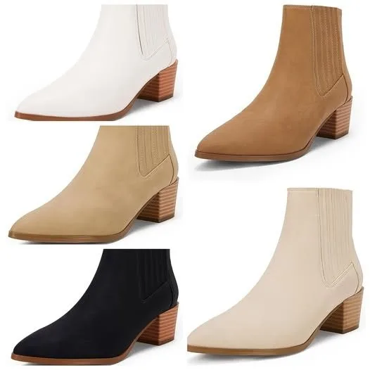 Women's Pointed Shoes, Slip On Elastic Ankle Chelsea Boots thumbnail