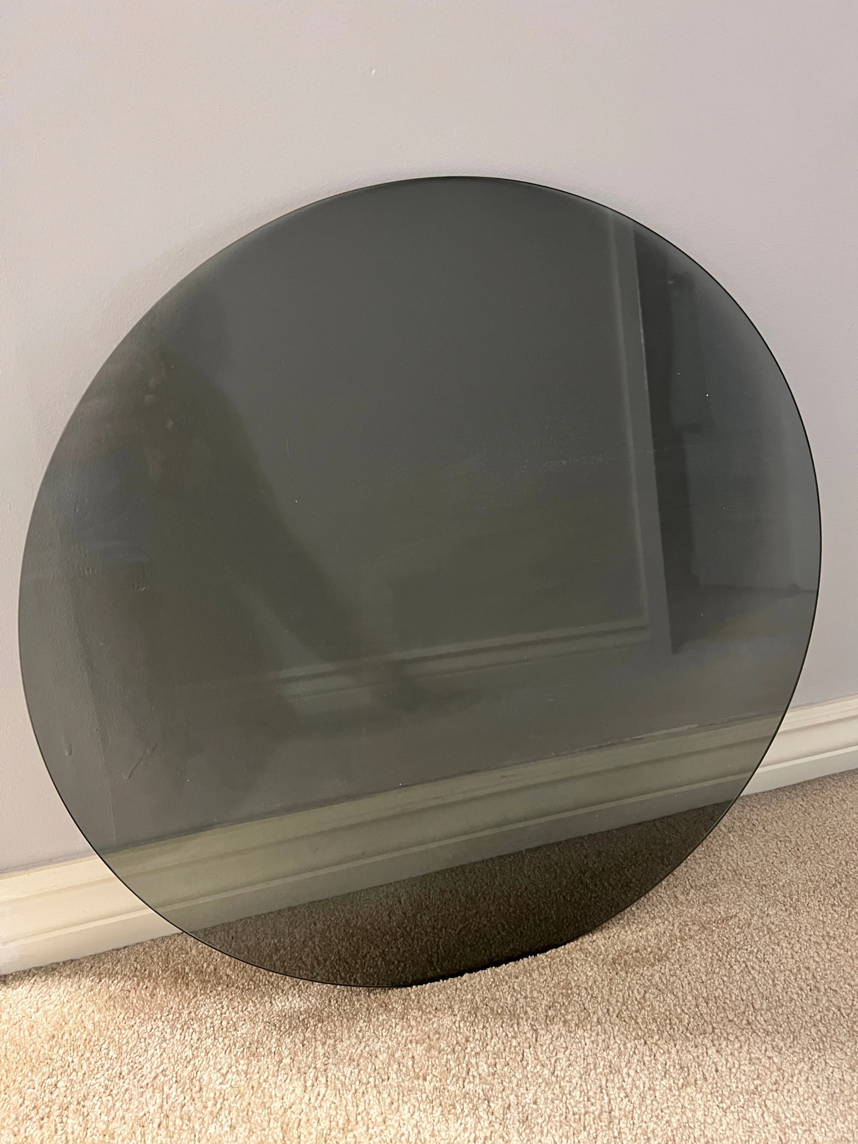 Round Smoked Gray Tempered Glass Table Top – 22” Diameter thumbnail