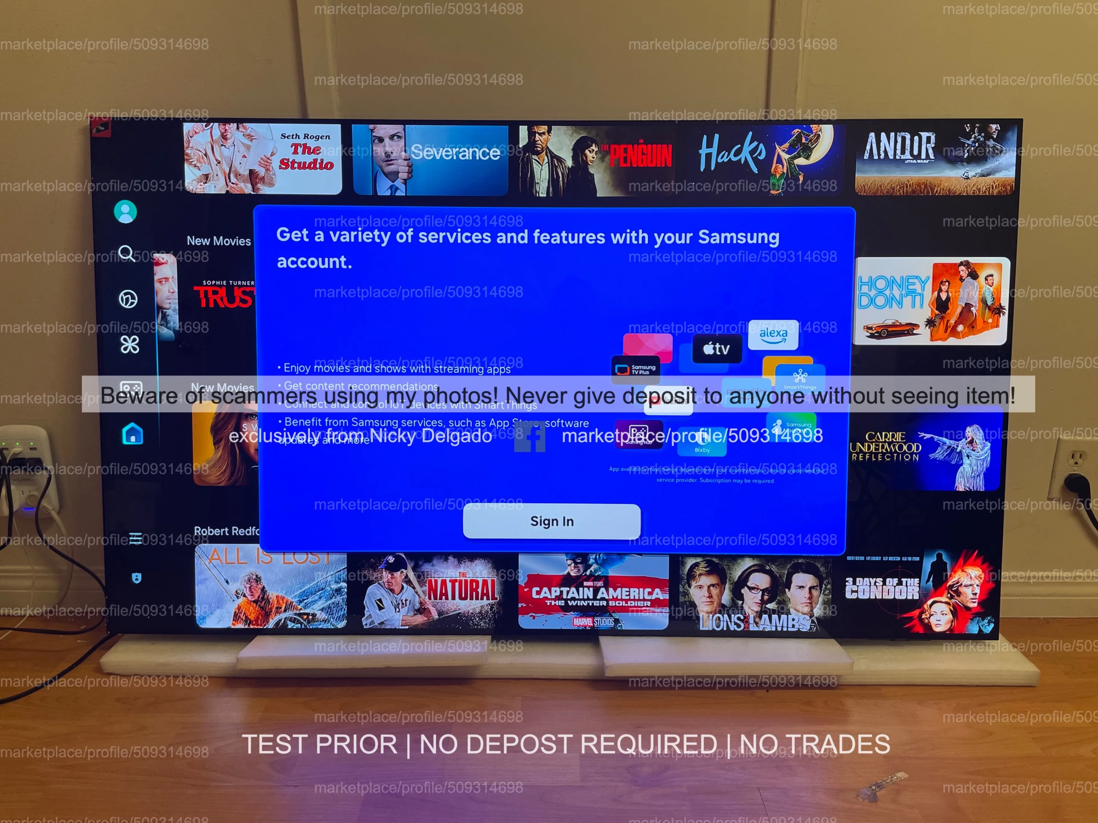 NEW! Samsung 65" OLED 4K Smart TV QN65S85DA - 4K 120hz VRR. 2025 image indicator(8)