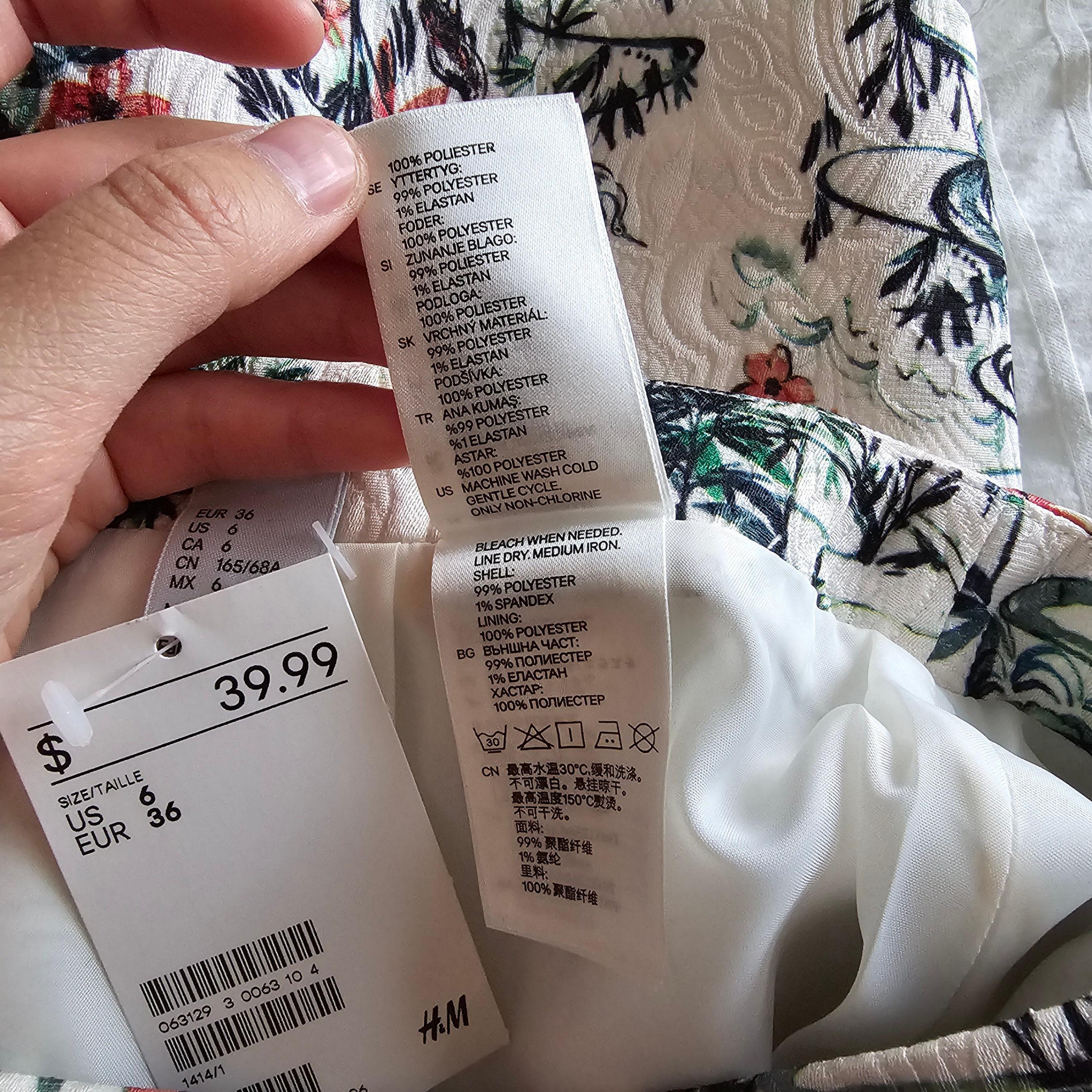 NWT H&M Jacquard Pencil Mini Skirt - Sz US6 - photo 4