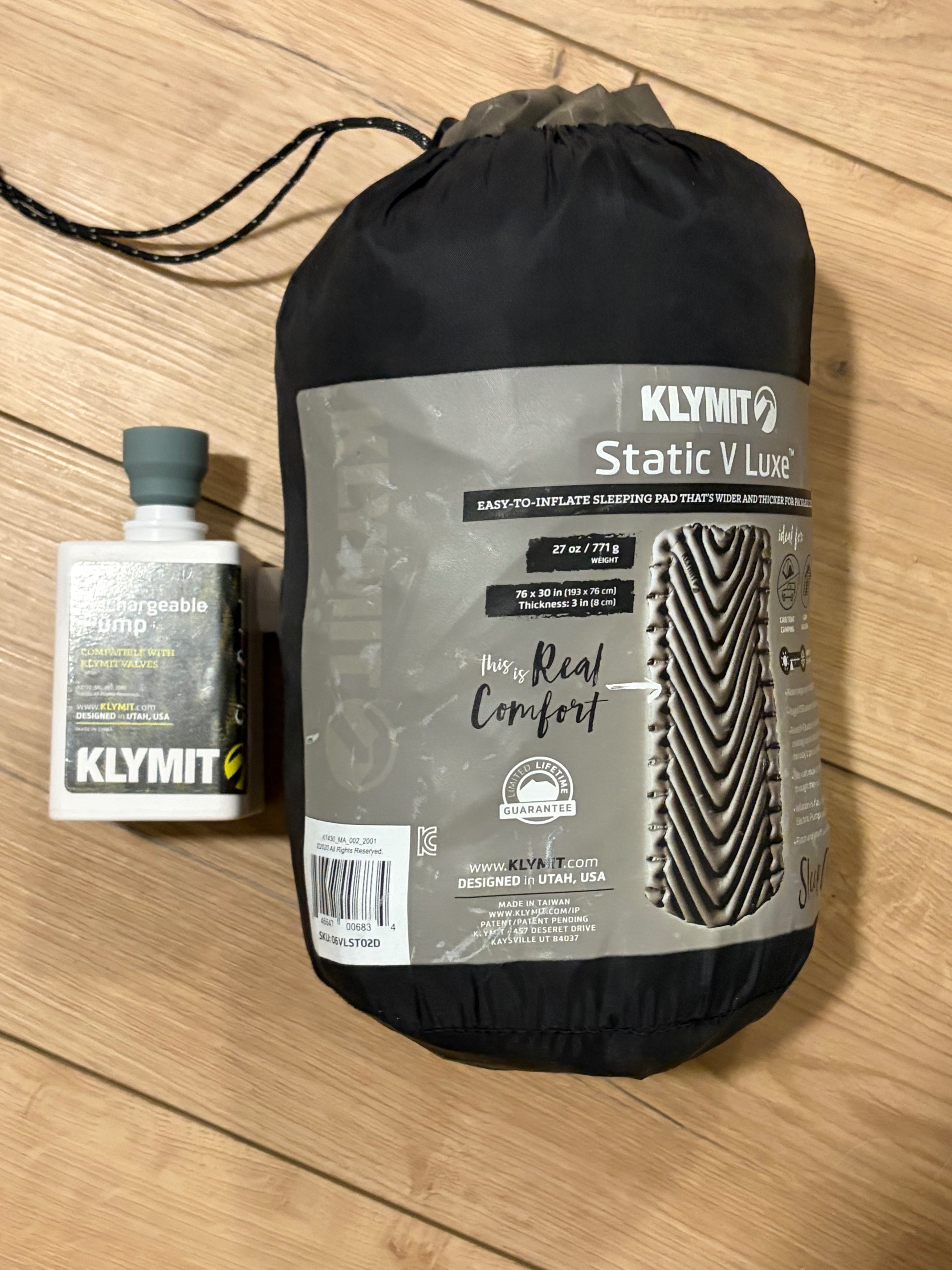 Klymit Static V Large Sleeping Pad with Pump