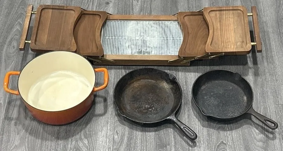 Lagostina Dutch Oven + Cast Iron Skillets + MCM Food Warmer thumbnail