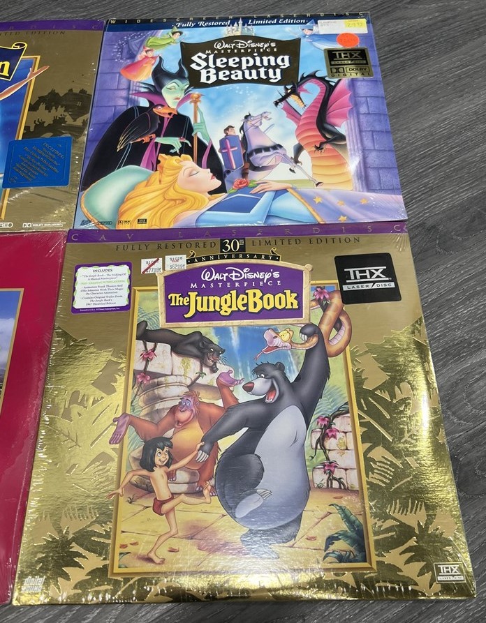 Sealed Disney LaserDiscs Peter Pan Jungle Book Sleeping Beauty + - photo 3
