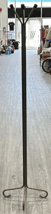 Mid-Century Modern Wrought Iron Coat Rack 64” Sculptural Design thumbnail