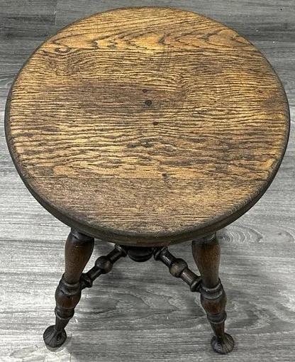 Antique Thomas Organ Company Swivel Piano Stool – Oak/Walnut image indicator(3)