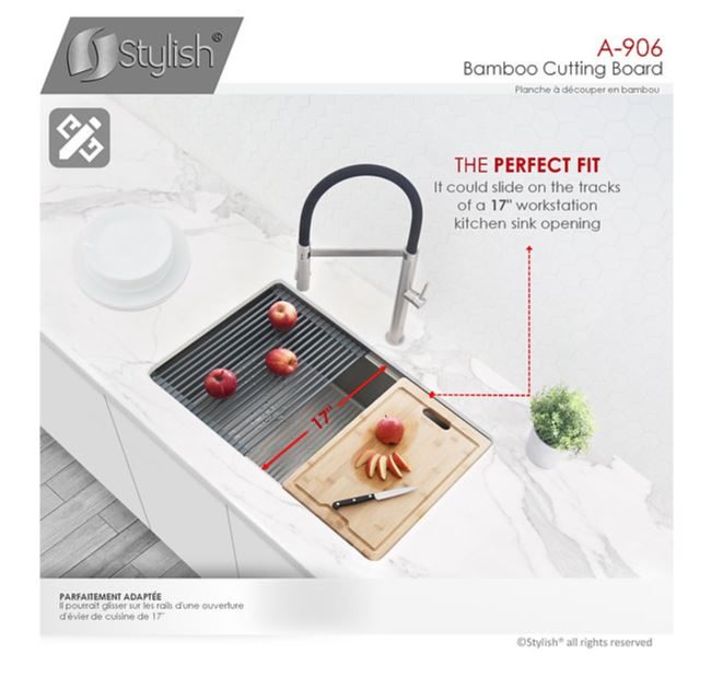 WORKSTATION SINK BAMBOO CUTTING BOARD A-906 CLASS B - photo 5