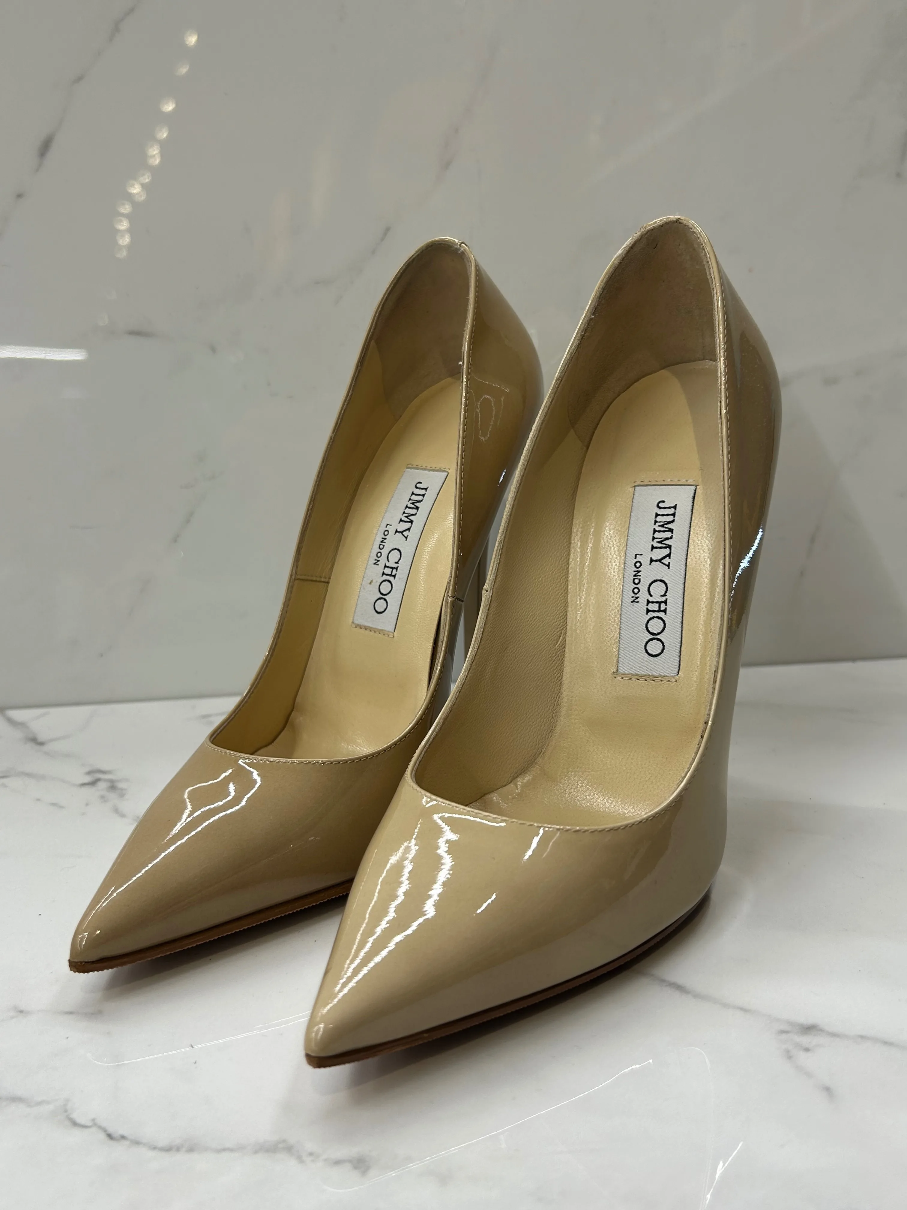 Jimmy Choo Patent Pumps - Neutrals Pumps thumbnail