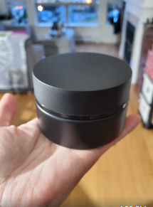 New Black Glass Jar Container 100ml w/lid Made in Italy