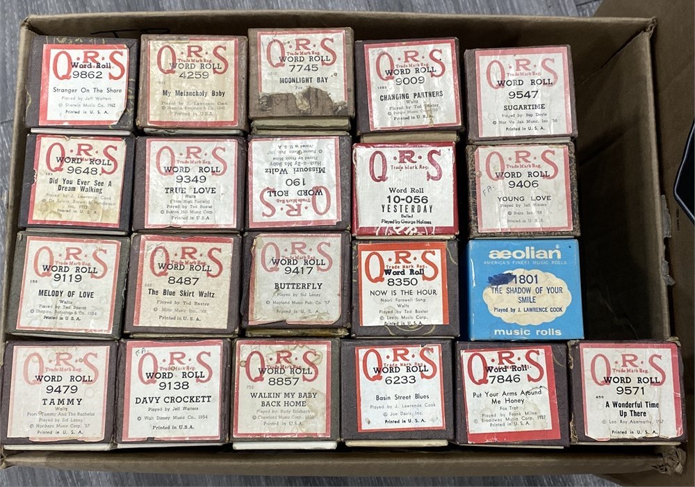 Vintage Piano Word Rolls – Lot of 50+ QRS, Aeolian & Ideal - photo 2