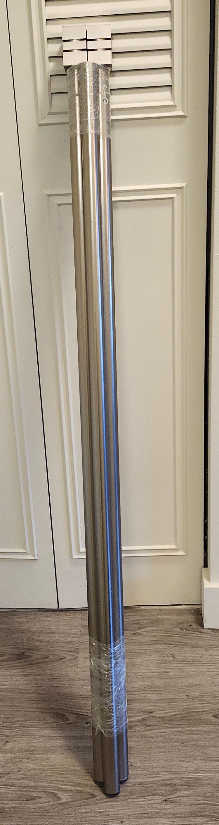 🥕 Silver Pewter Extendable Curtain Rod with Finials