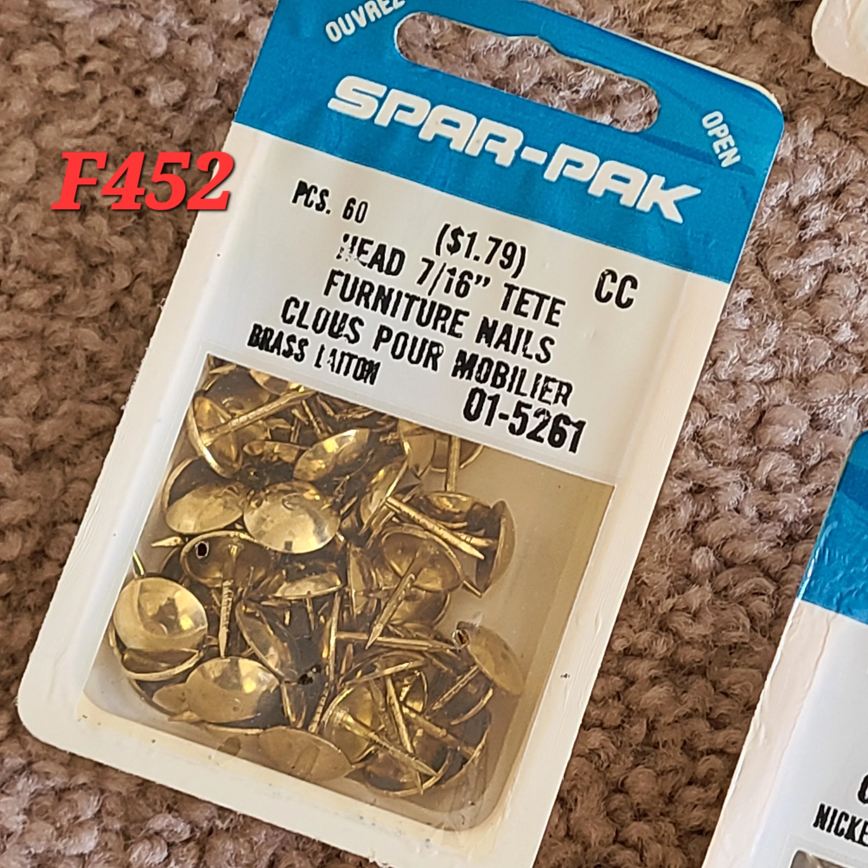 Vintage Spar-Pak Oxford Antique Furniture Nails (10 pkg) image indicator(9)