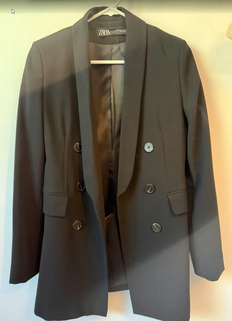 Zara Black Blazer, XS thumbnail