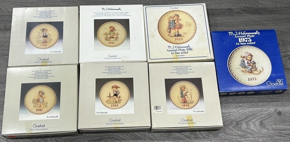 Set of 7 Hummel Annual Plates – 1975 to 1991 (Goebel, Germany)