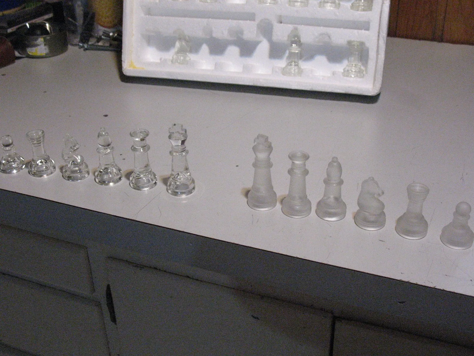 3 in 1 Glass Chess/Backgammon/and Checkers Game image indicator(9)