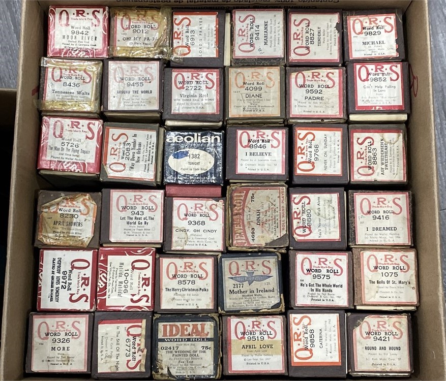 Vintage Piano Word Rolls – Lot of 50+ QRS, Aeolian & Ideal - photo 3