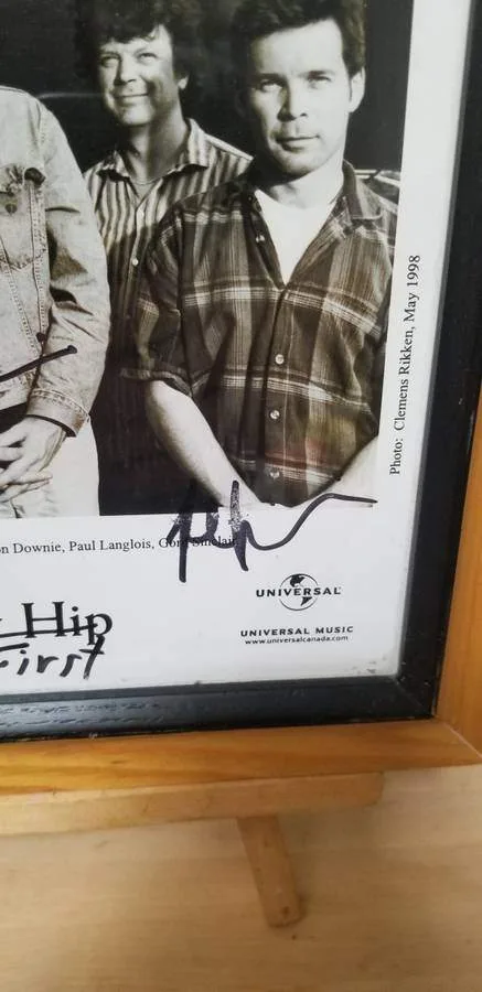 The Tragically Hip FULL Band Signed 1998 Photo w/ Gord Downie image indicator(4)