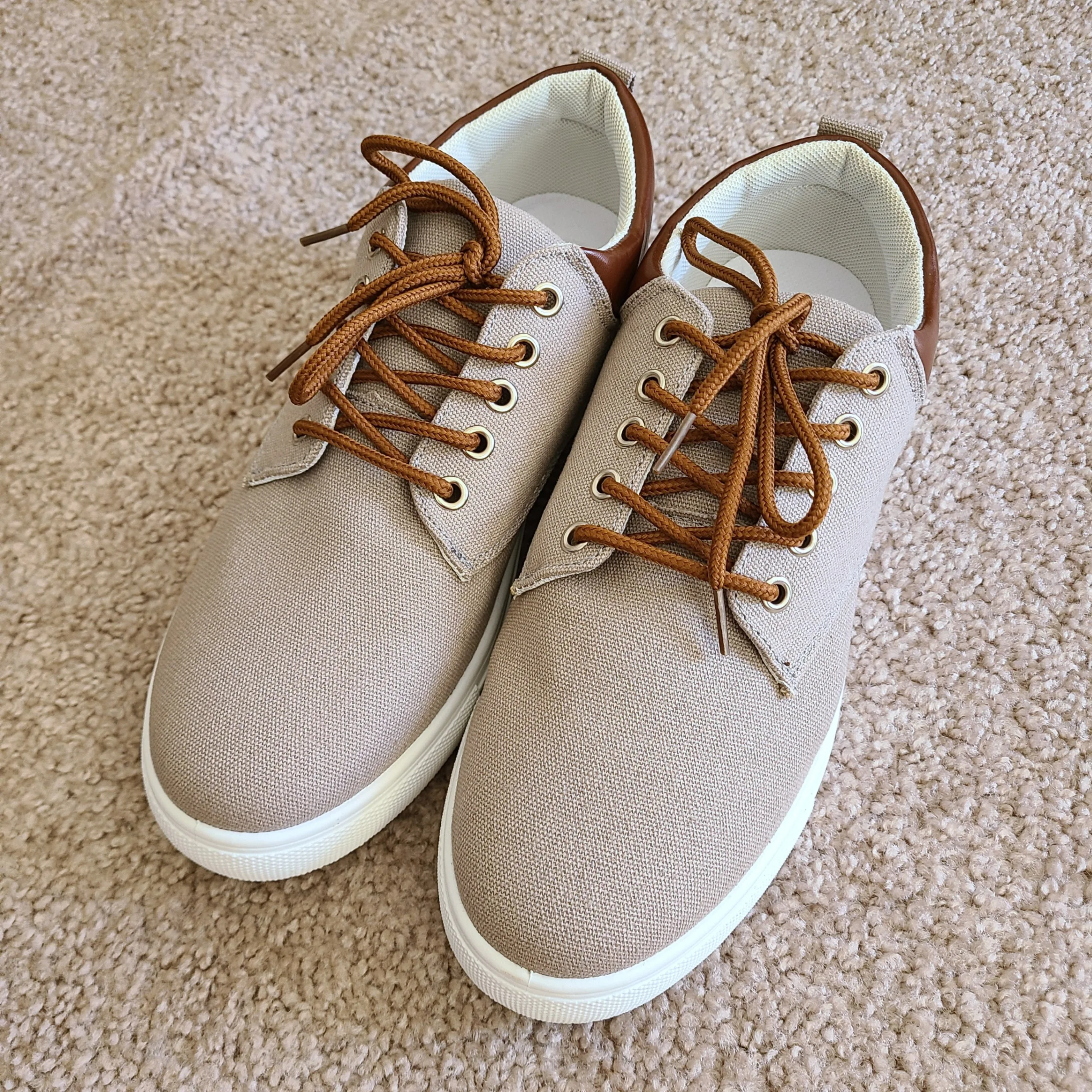 Men's Colorblock Front Lace-Up Canvas Shoes - US Size 8 image indicator(4)