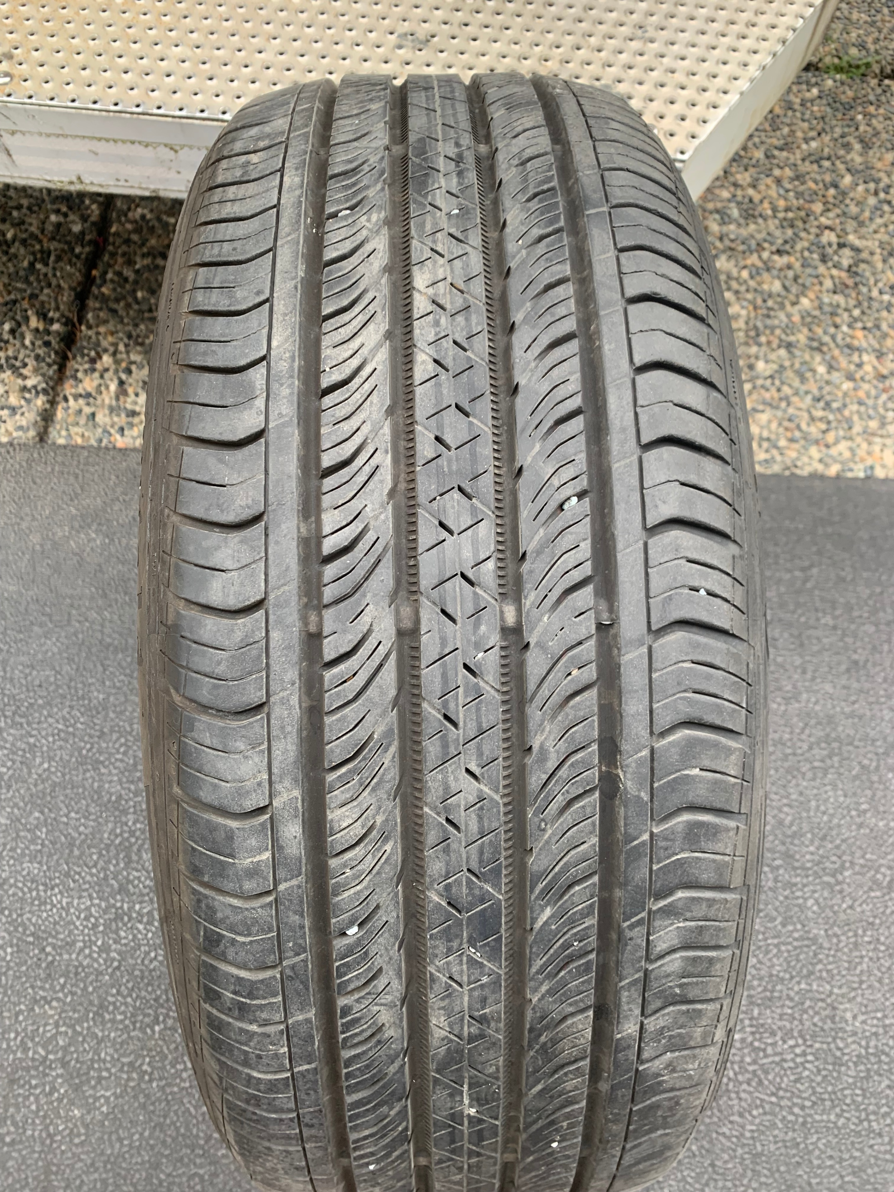 1 X single 215/55/17 Continental pro Contact TX with 65% tread