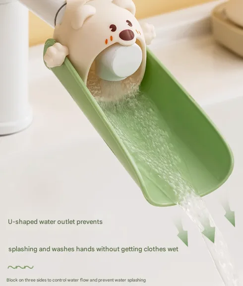 Kids Faucet Extension Connector Water Tank Splash-proof Extender image indicator(2)