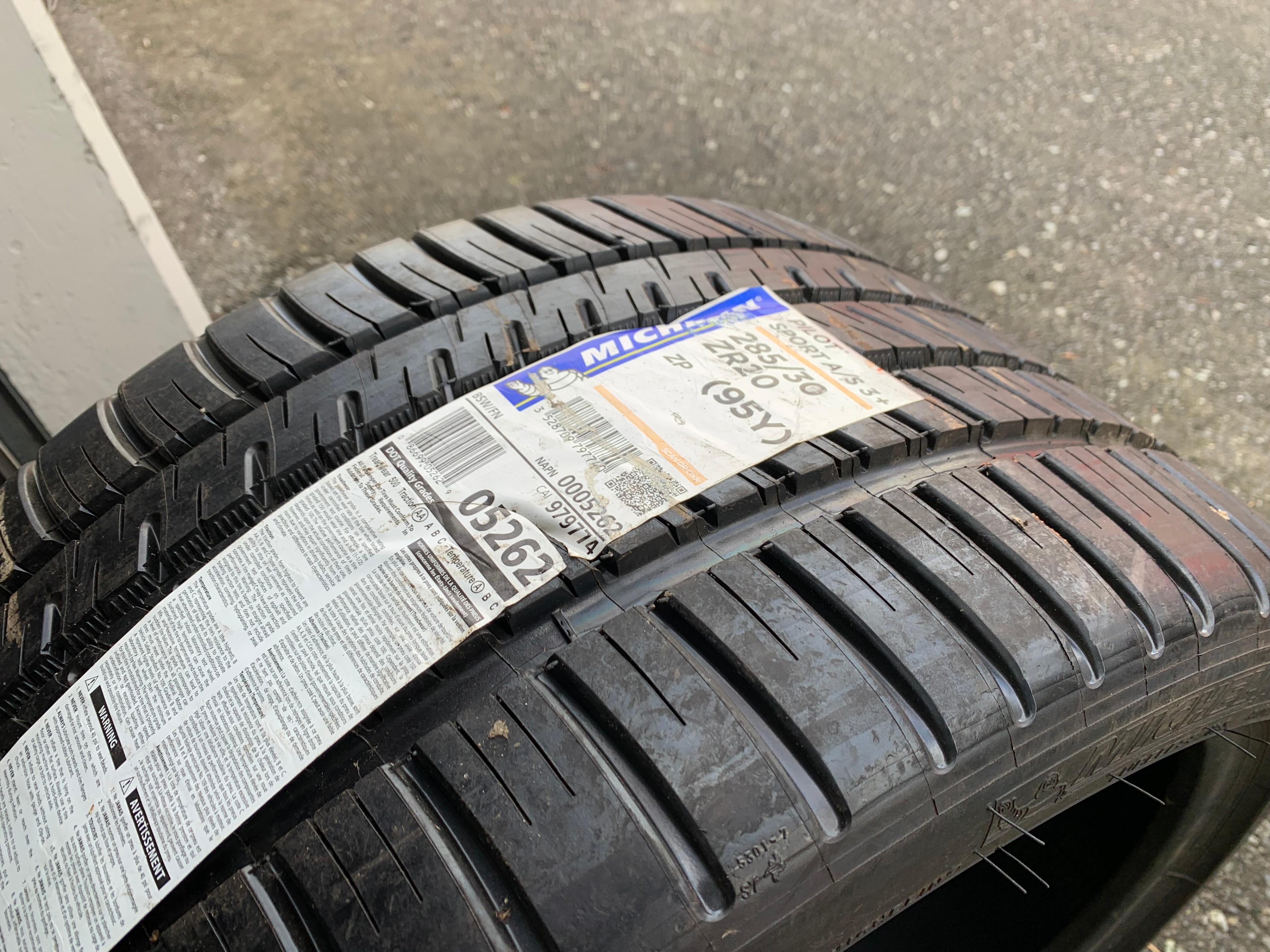 1 X single 285/30/20 Michelin Pilot Sport AS3+ ZP RFT Brand New - photo 4