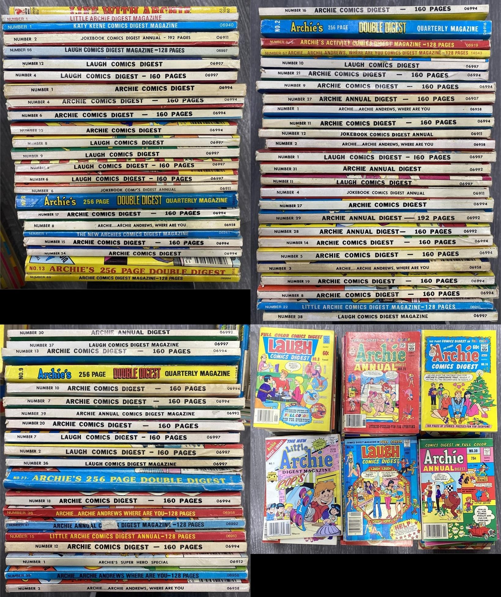 65+ Archie Comics Digest Books – Vintage Lot for Resale