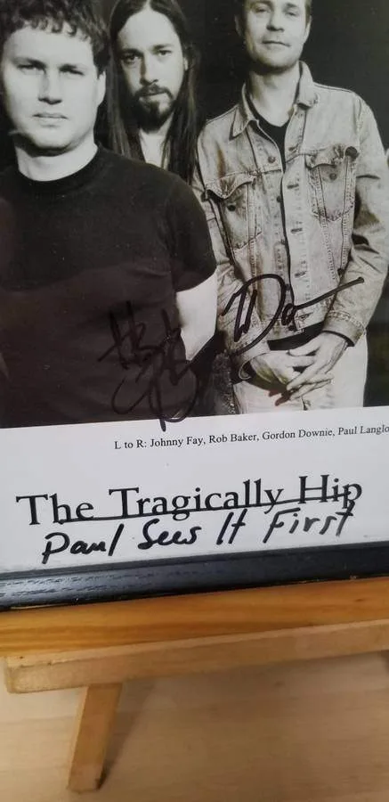 The Tragically Hip FULL Band Signed 1998 Photo w/ Gord Downie image indicator(3)