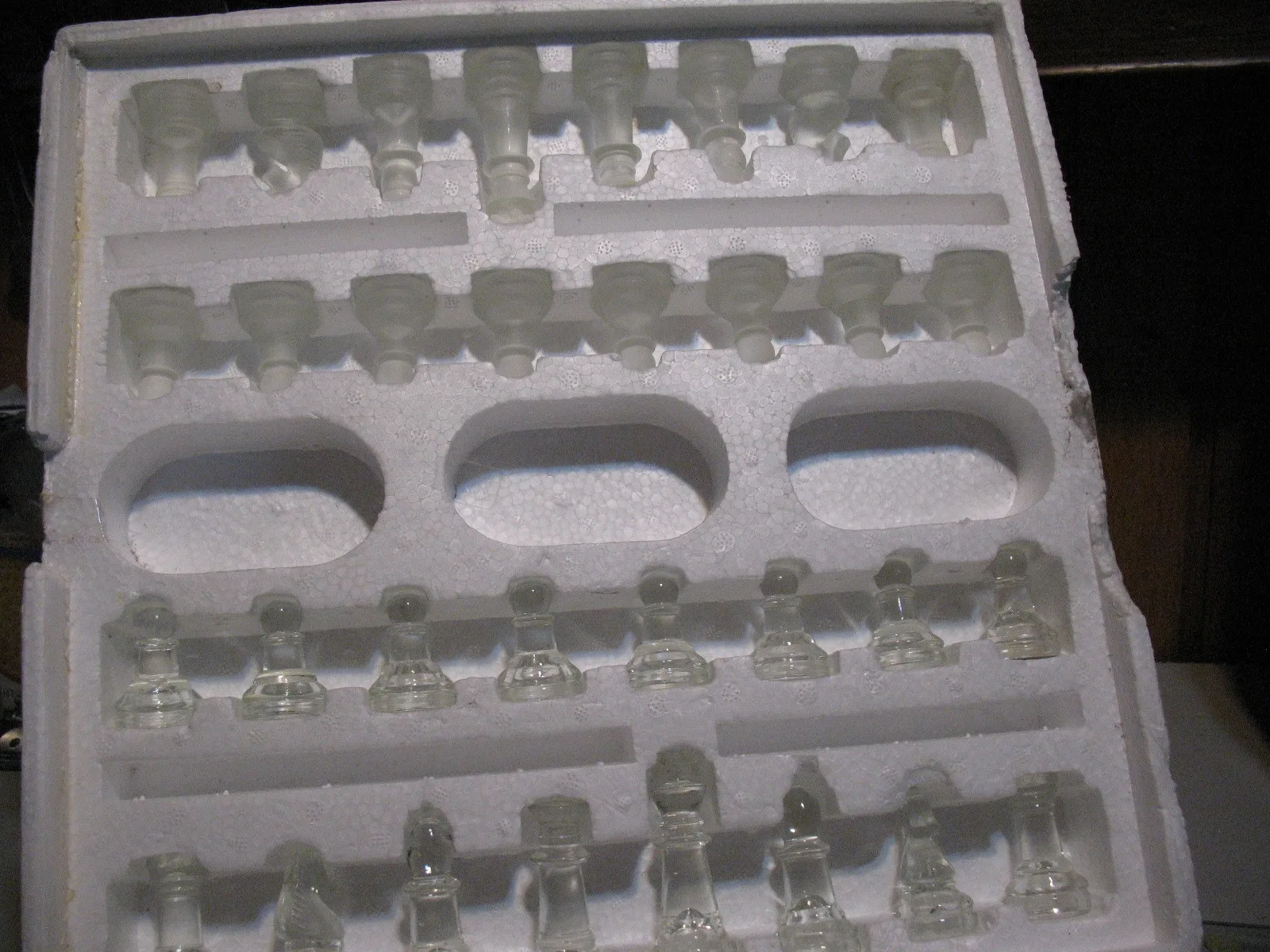 3 in 1 Glass Chess/Backgammon/and Checkers Game image indicator(5)