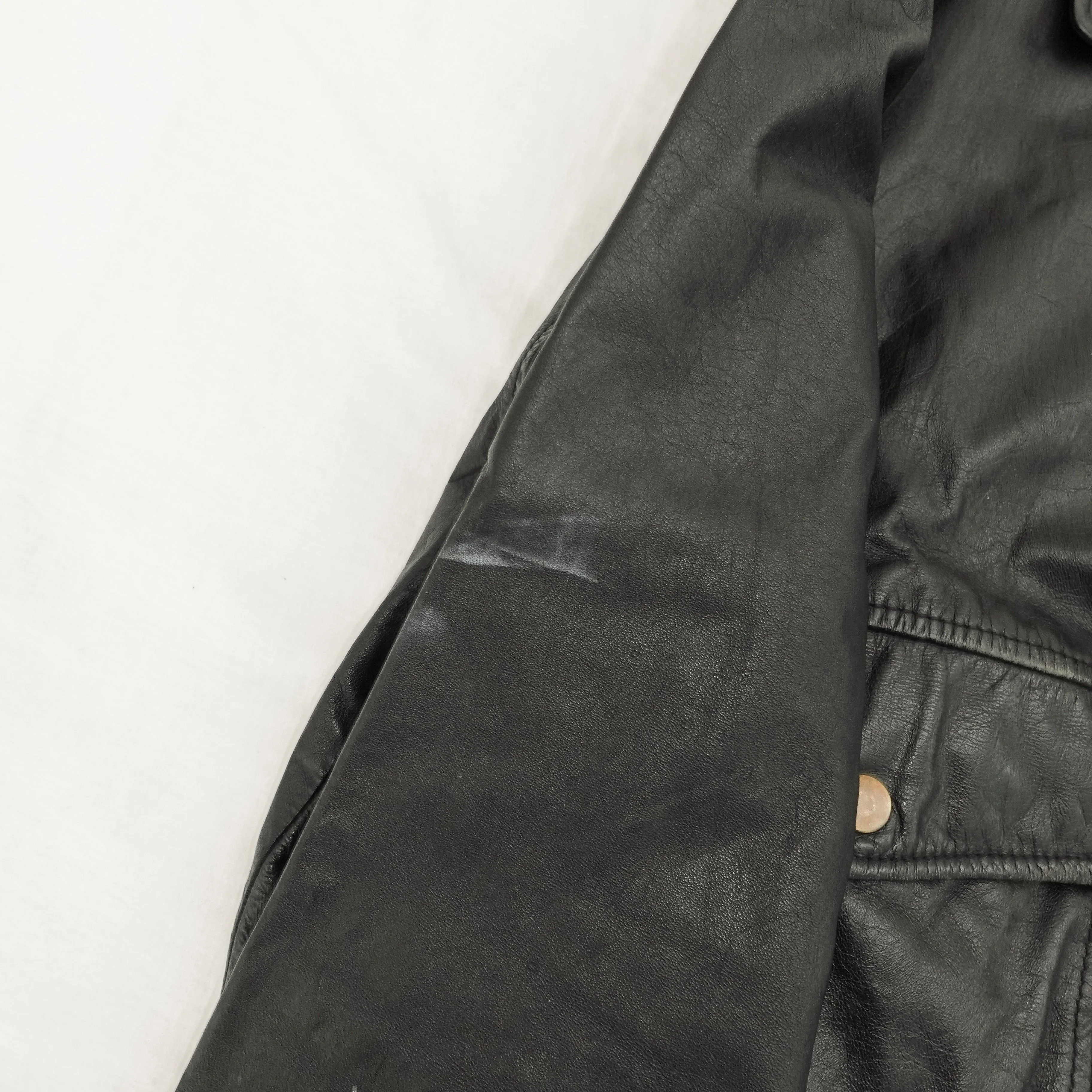 Vintage 70s Classic Leather Jacket - Small image indicator(5)