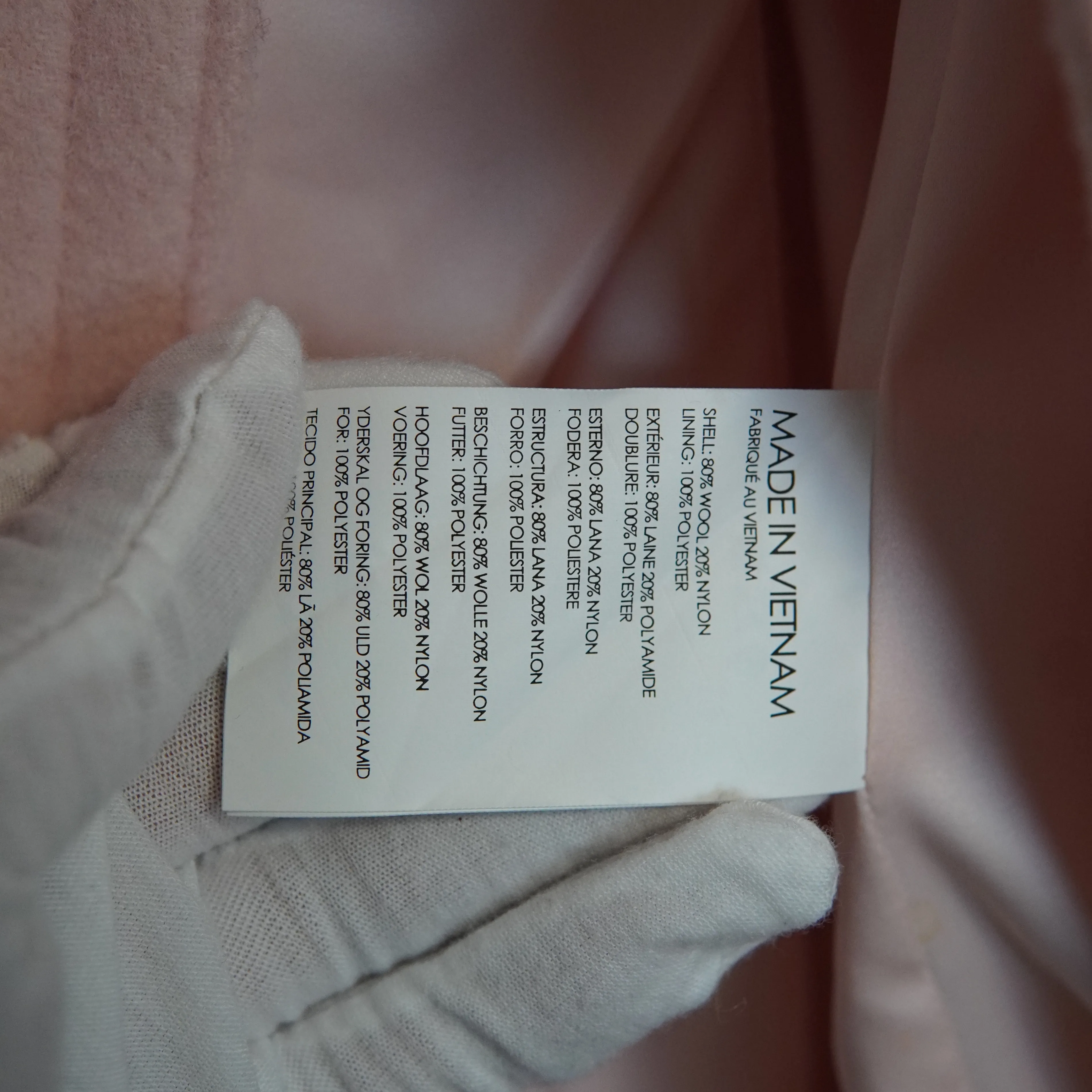 Club Monaco Daylina Wool Blend Coat Light Pink XS image indicator(9)