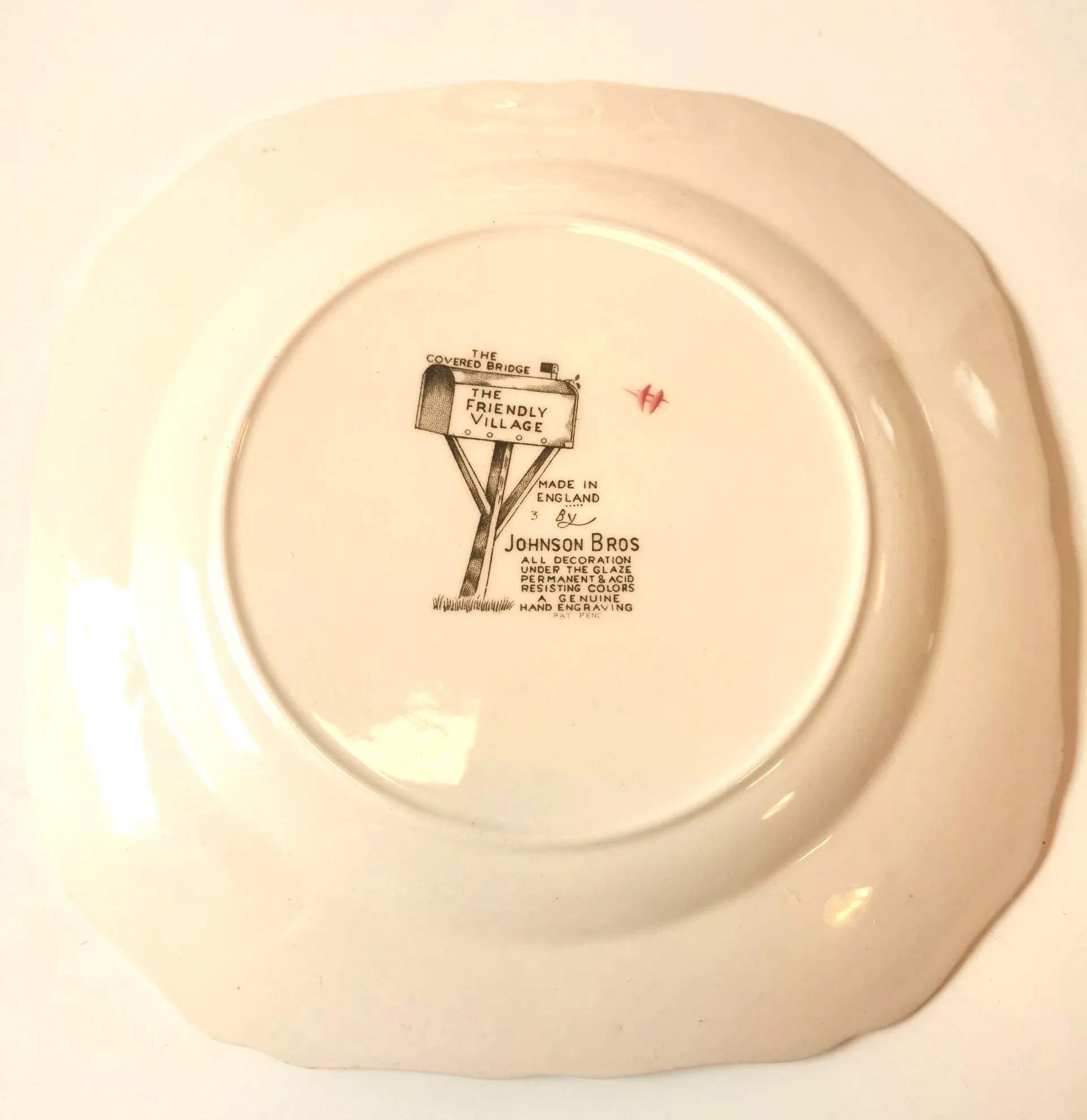 Covered Bridge JOHNSON BROTHERS Meadowsweet Myott Sons Eng. Vint image indicator(6)