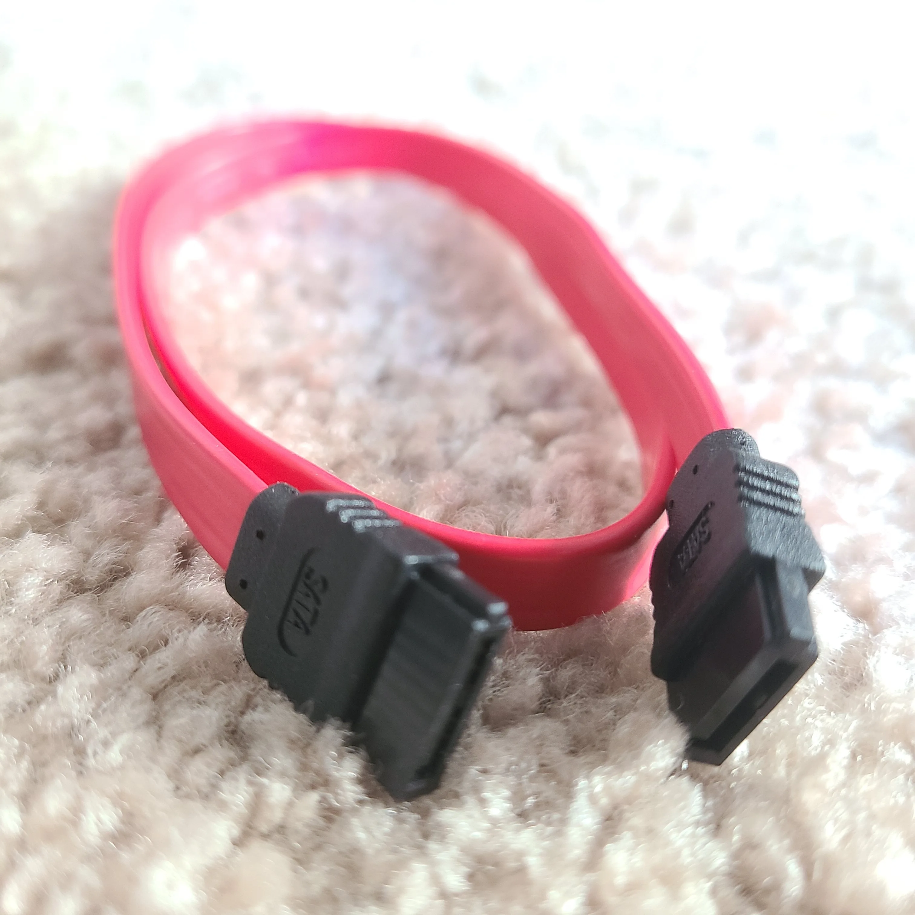 AsLink SATA Serial ATA Cable, right-angle and flat (1 pair) image indicator(2)