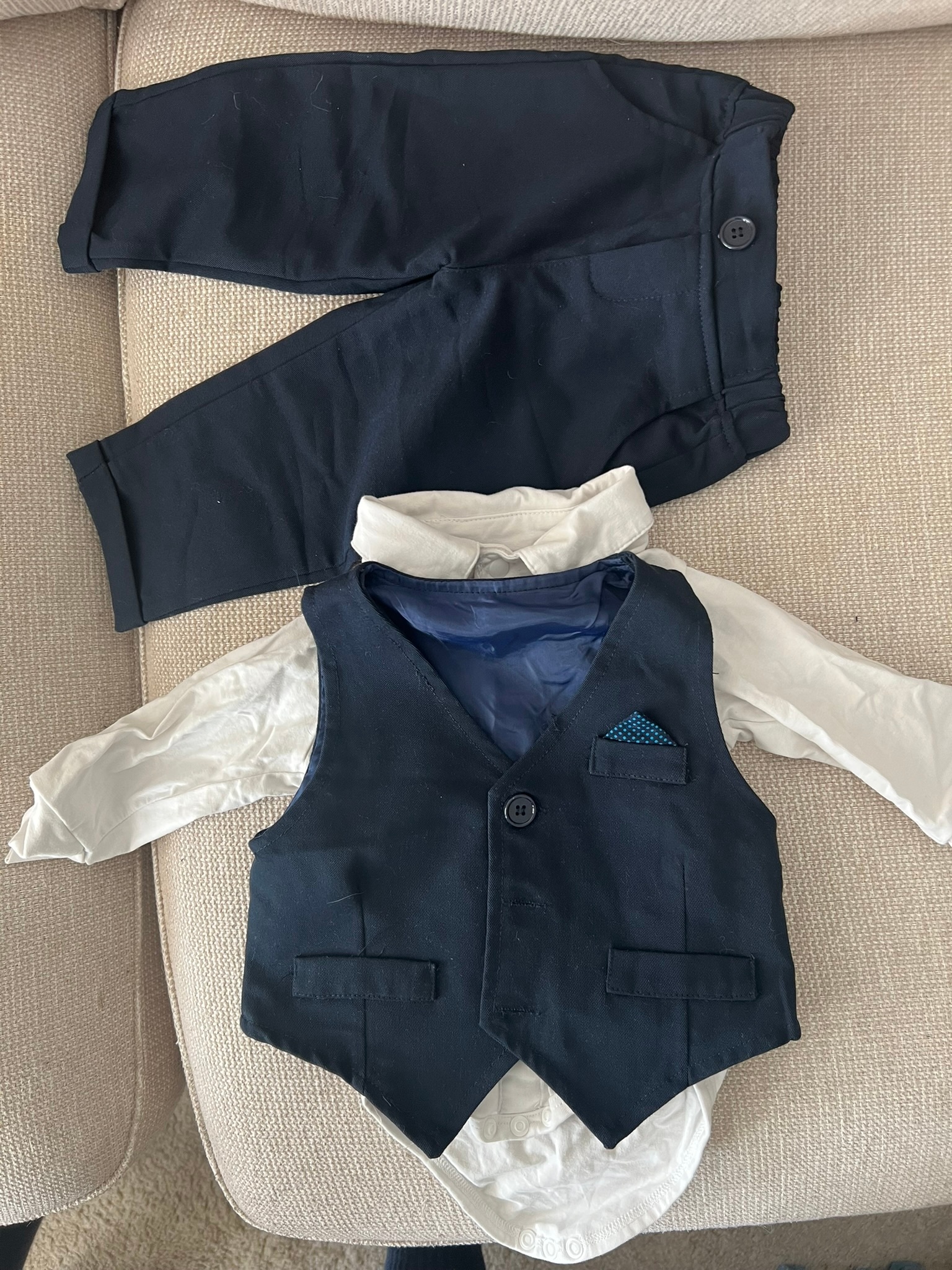 Baby Boy Formal Outfit (6–9 Months) – Includes Shoes - photo 4