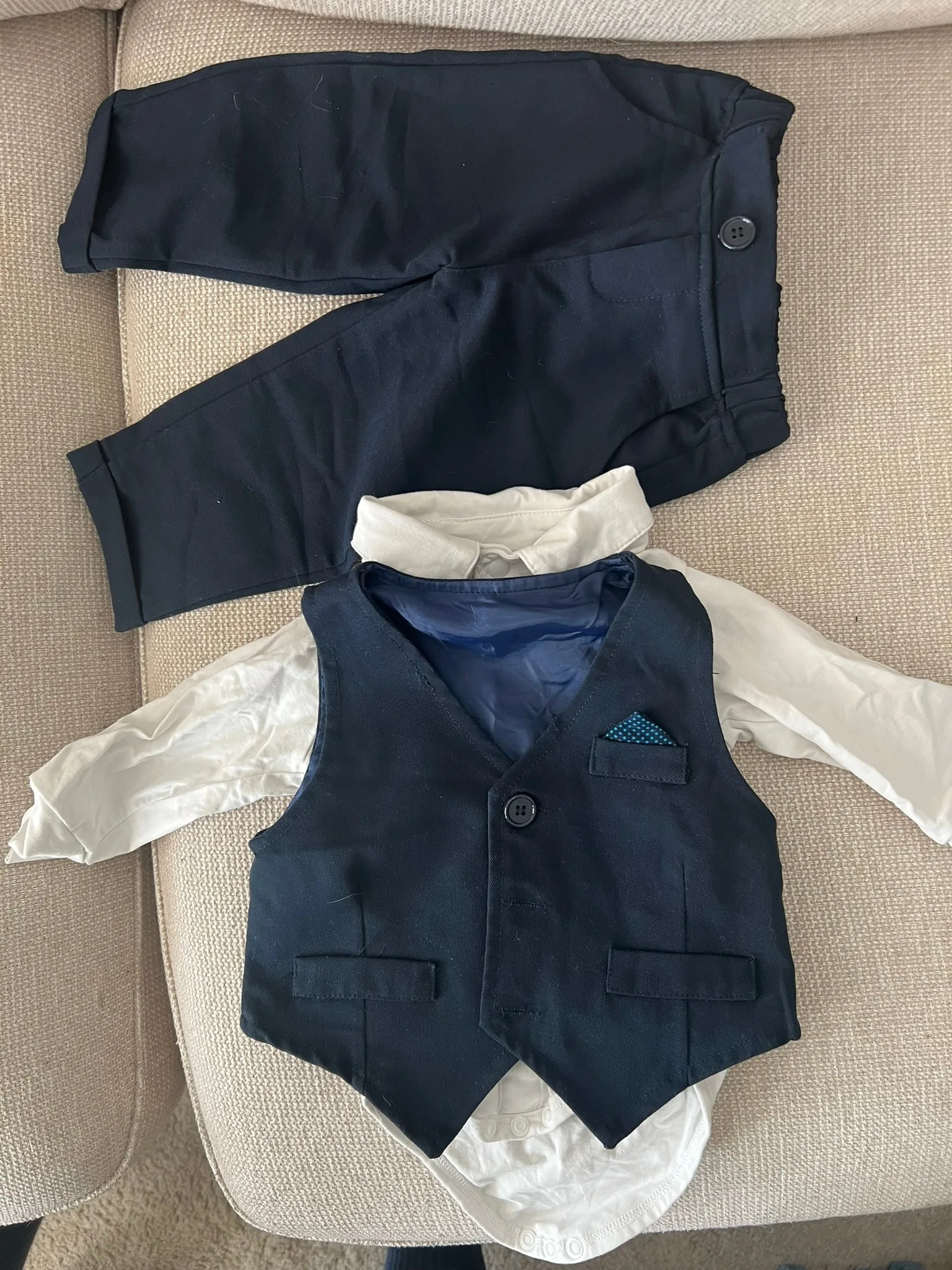 Baby Boy Formal Outfit (6–9 Months) – Includes Shoes image indicator(4)