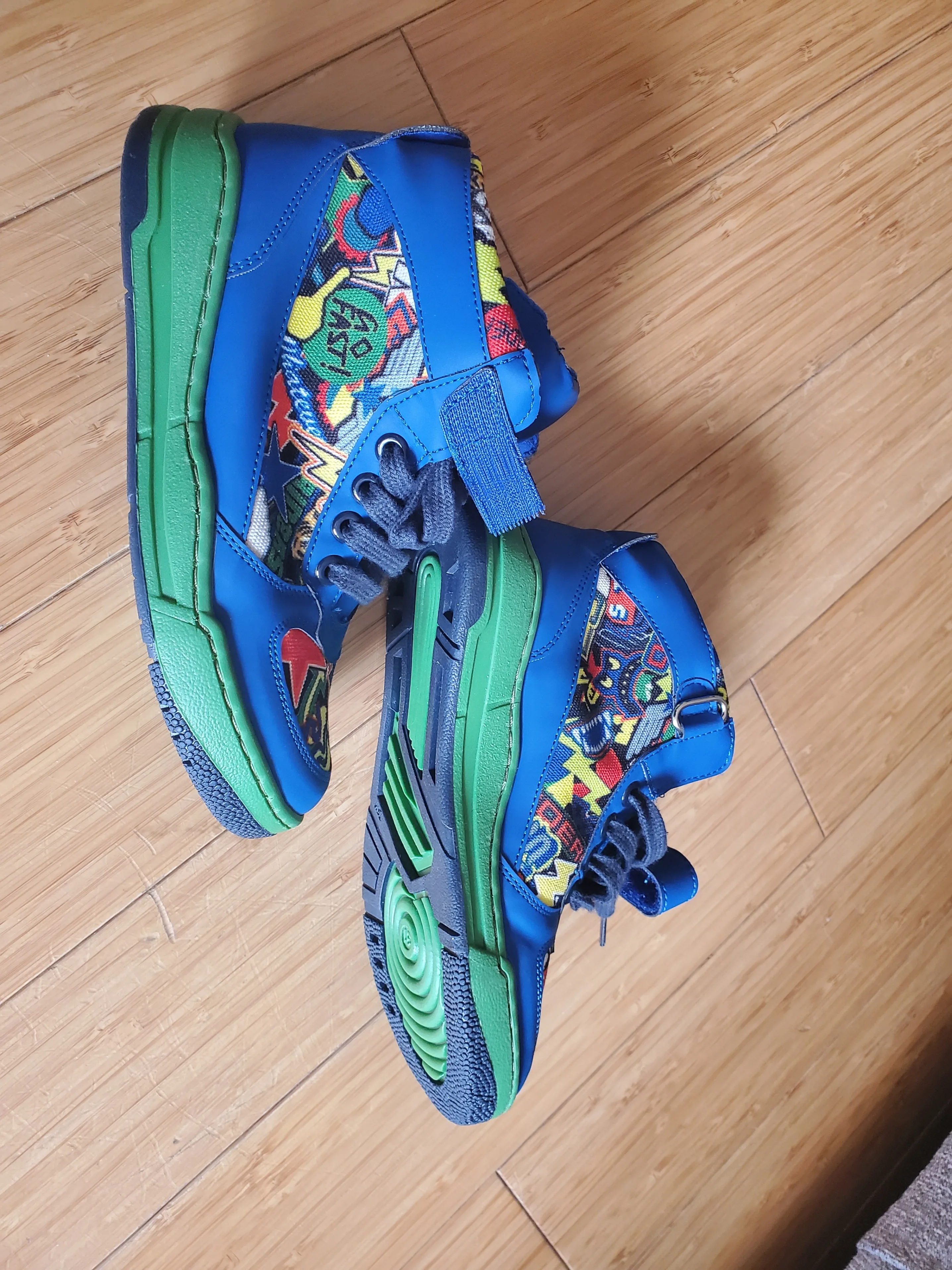 NWOT Size 13 (31) Stella McCartney Graphic High Tops image indicator(2)