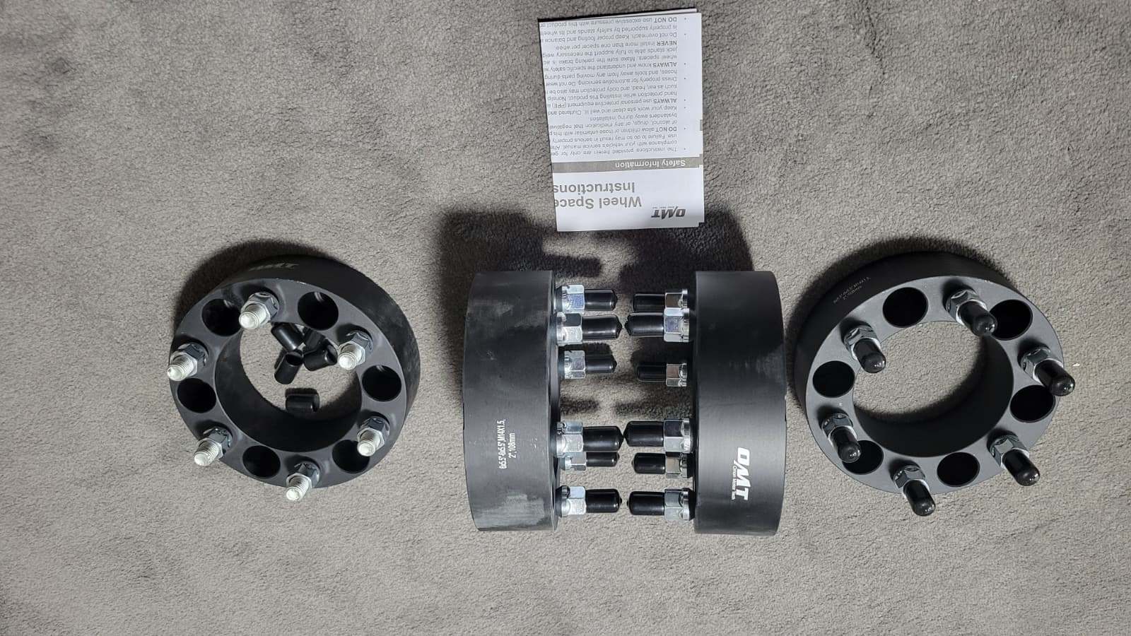 BRAND NEW: 2" Wheel Spacer Adapters, 6x5.5" - 6x5.5" M14x1.5,Blk - photo 4
