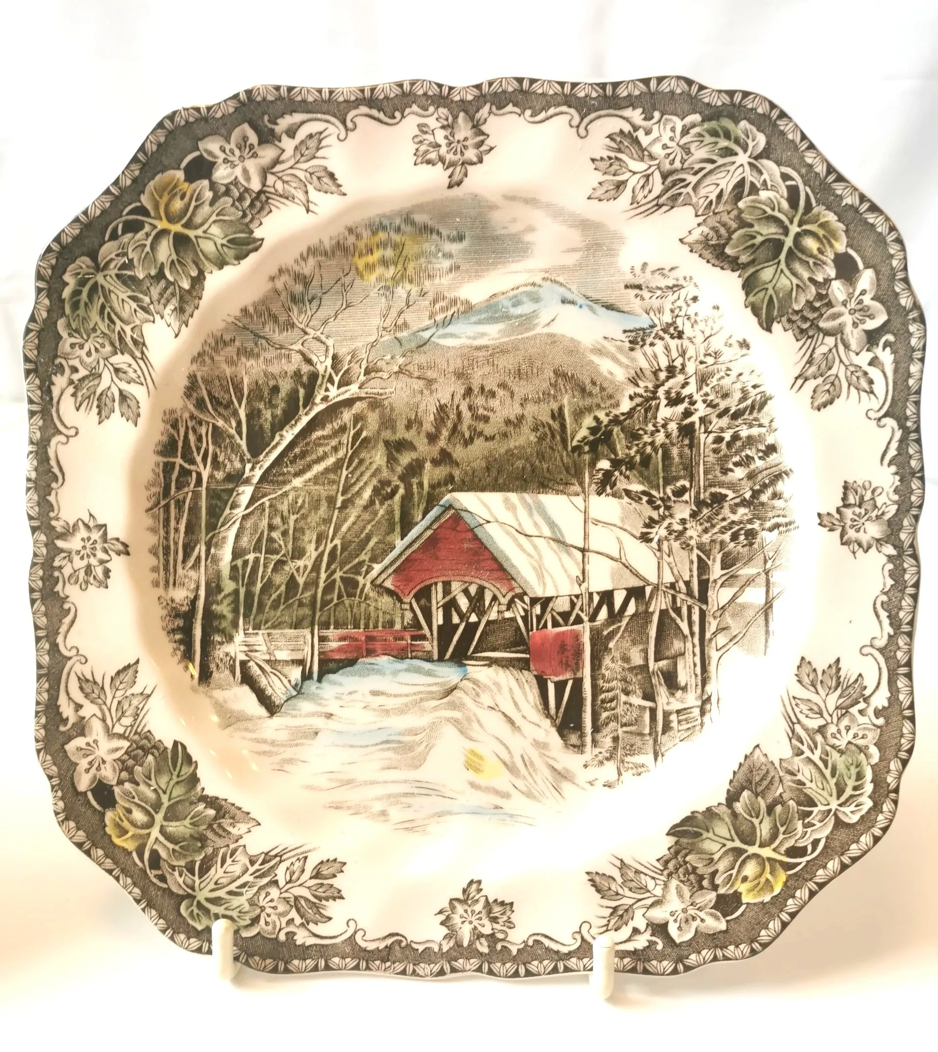 Covered Bridge JOHNSON BROTHERS Meadowsweet Myott Sons Eng. Vint image indicator(2)