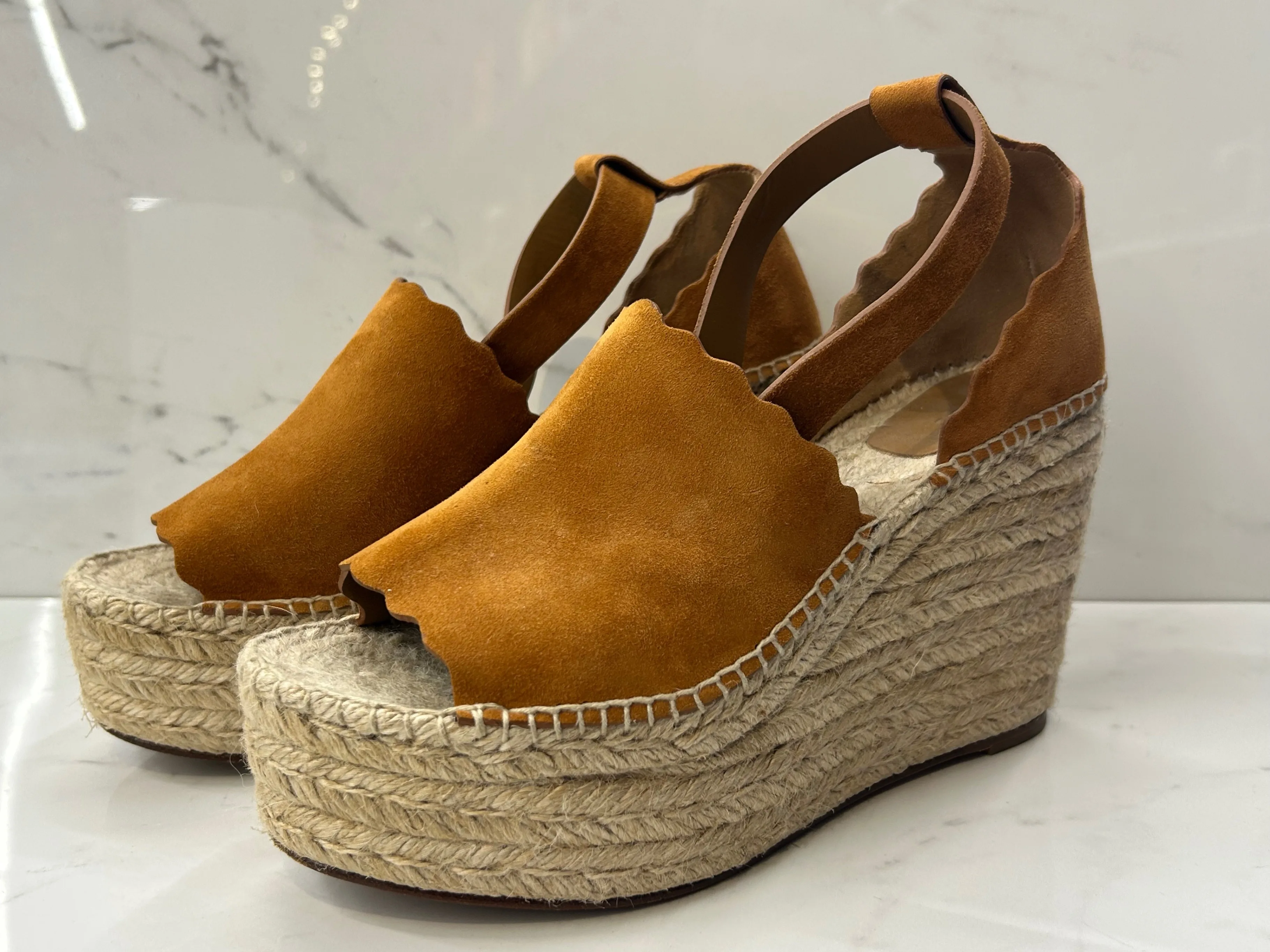 Chloe Lauren Suede Espadrille Heels thumbnail