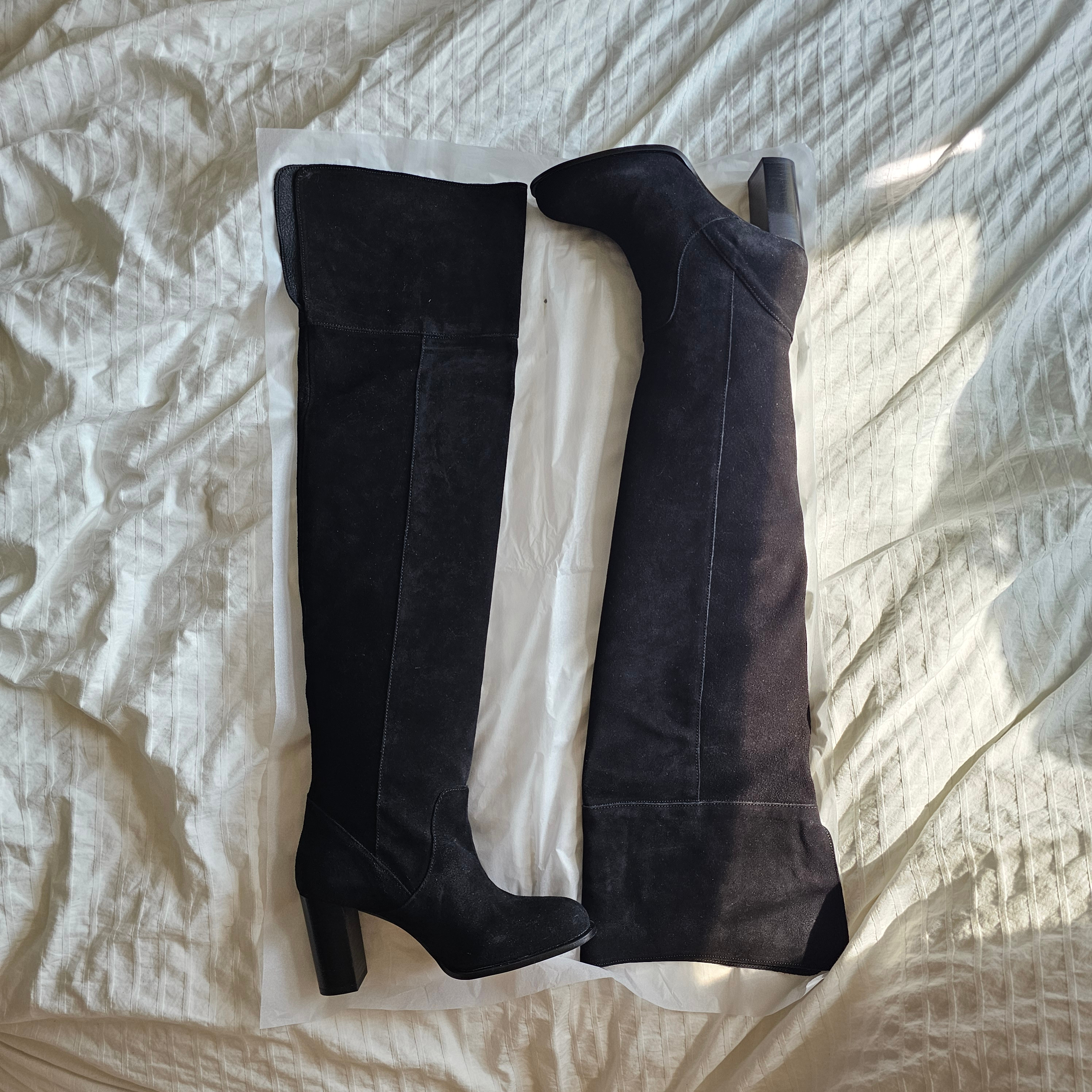New Topshop Over The Knee Suede Boots-2014-Black-UK5/38EU/7.5US