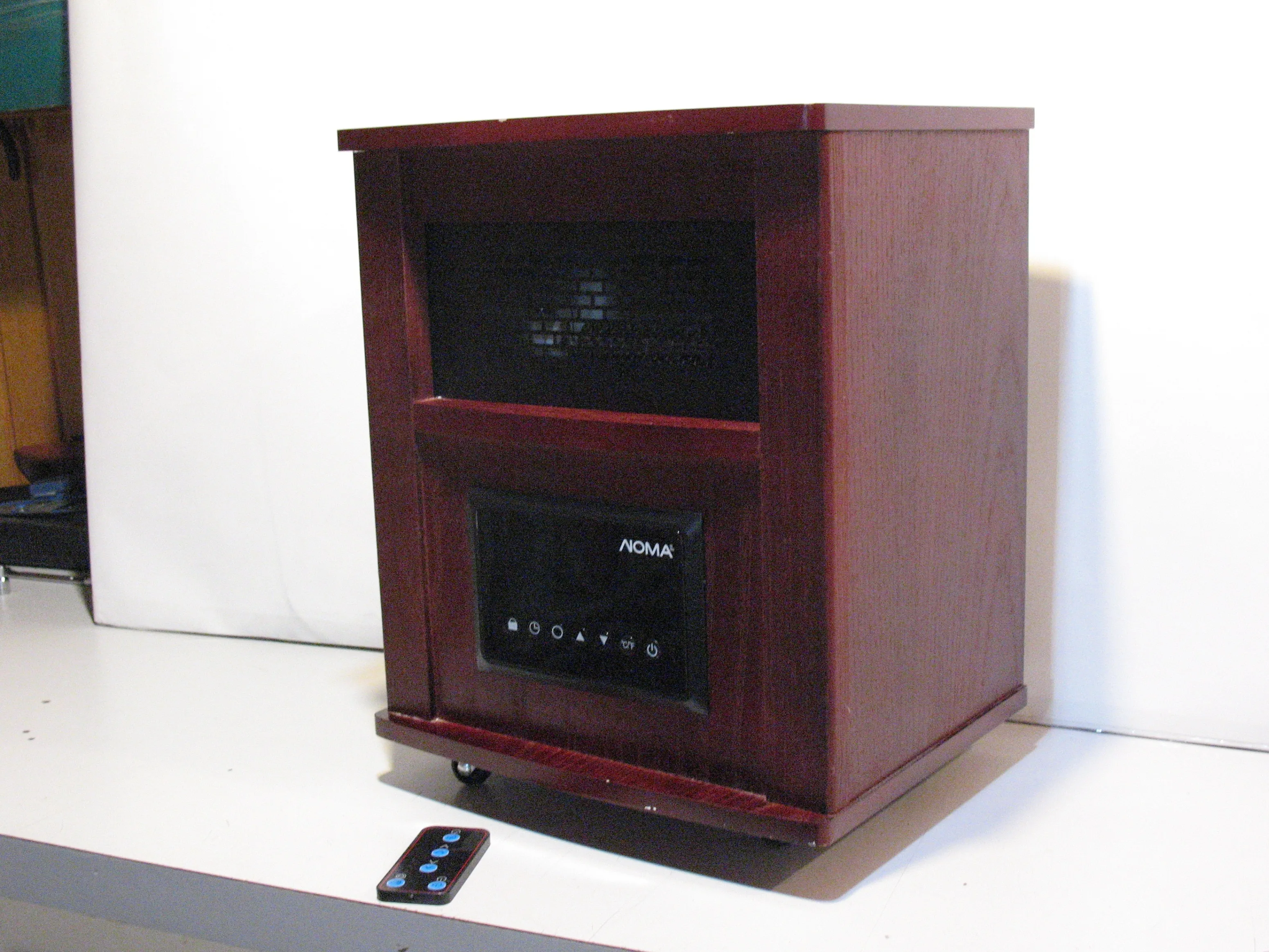 NOMA Wood Cabinet Infared Space Heater w/Remote Control image indicator(5)