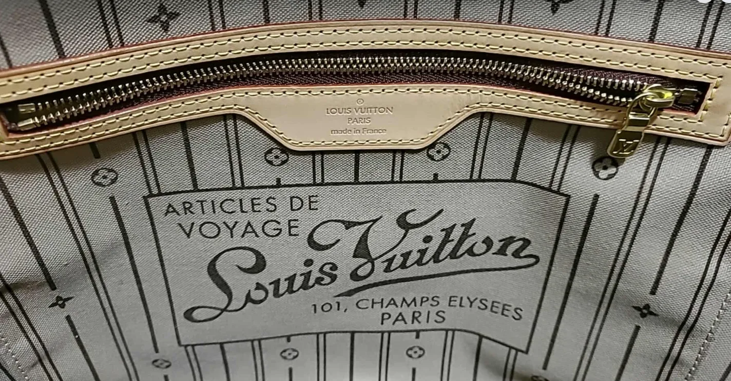 Authentic Louis Vuitton LV Monogram Neverfull MM Tote Bag image indicator(10)