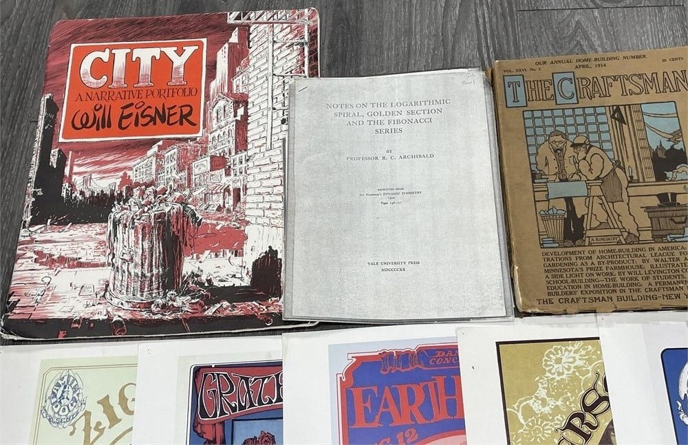 RARE Vintage Band Posters & Antique Artist Books  Lot Collection - photo 2