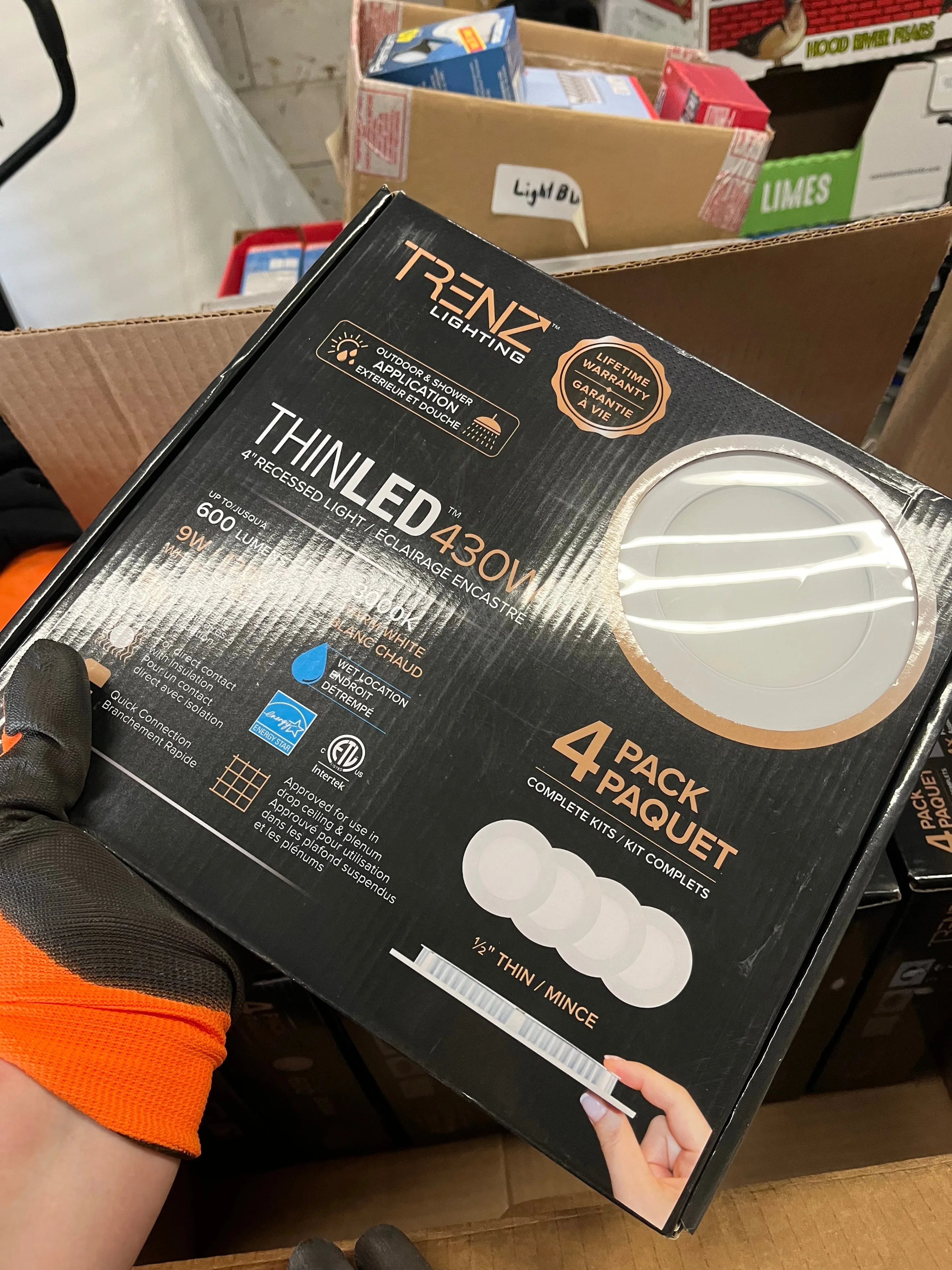 ThinLED Recessed Light - 40 watts - Dimmable - White - 4-pack