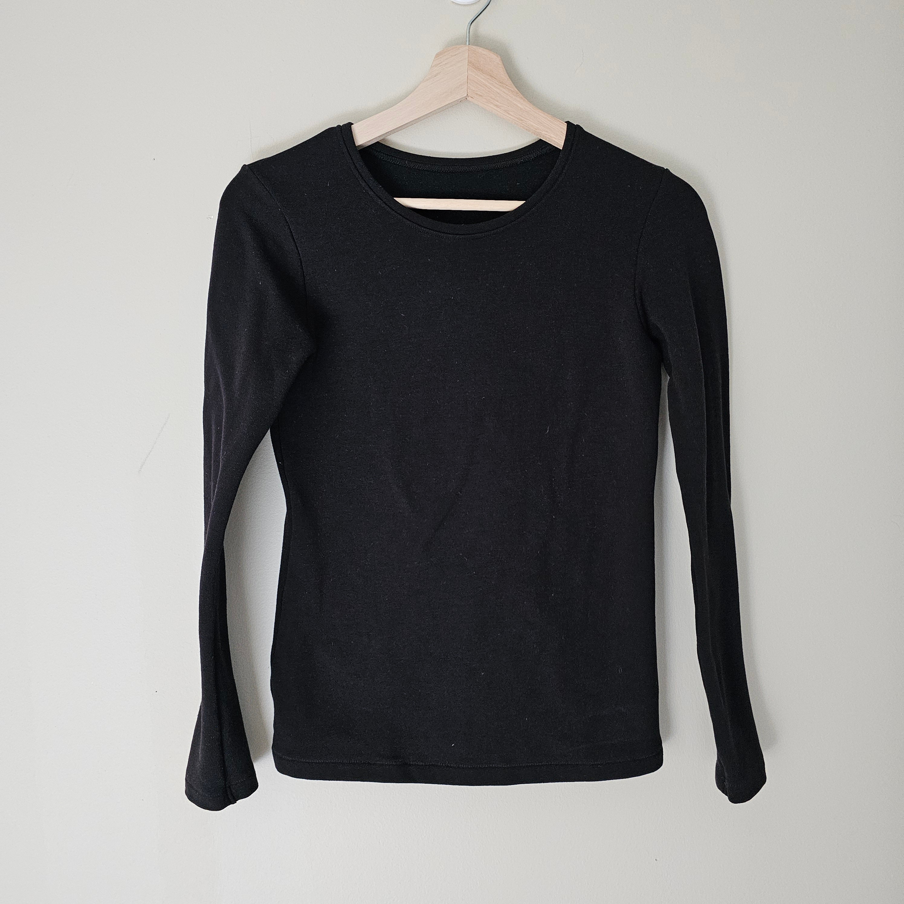 Uniqlo Heattech Ultra Warm Crew Neck Long Sleeve - Black - Sz S - photo 2